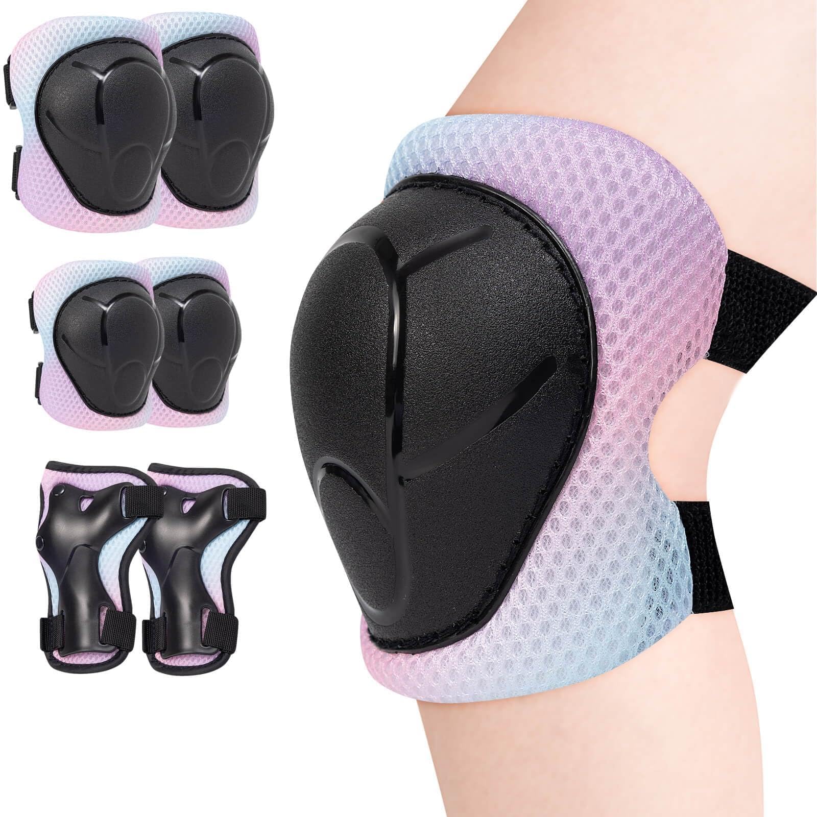 Inkidio Knee Pads for Kids Unicorn Protective Gear Set Knee Pads and Elbow Pads Set with Wrist Guard for Girls Boys Roller Skates Inline Skatings Scooter Cycling Bike Skateboard(Small Colorful) — image 1