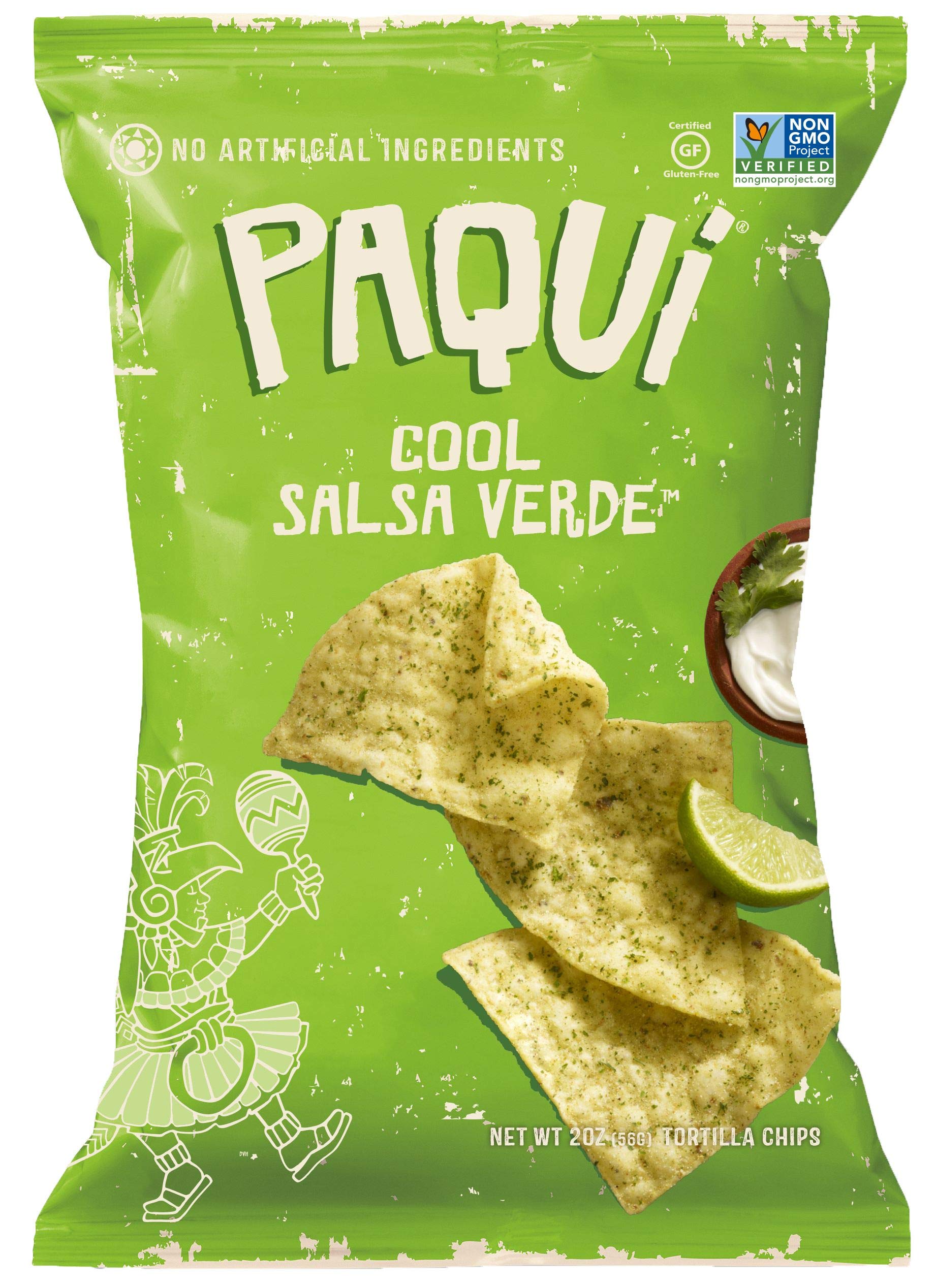Paqui Tortilla Chips, Very Verde Good, 2 oz