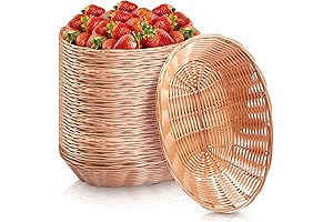 12 Pack Bulk Plastic Oval Basket Storage and Display Decor