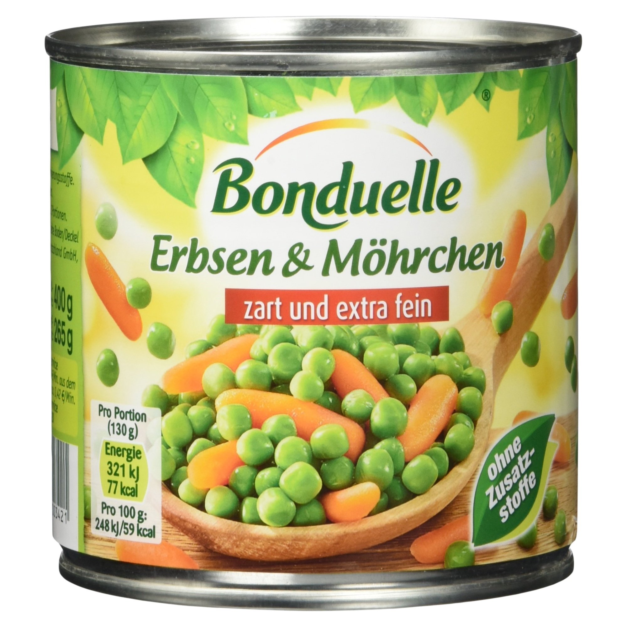 Bonduelle Erbsen & Möhrchen zart und extra fein, 12er Pack (12 x 400g)