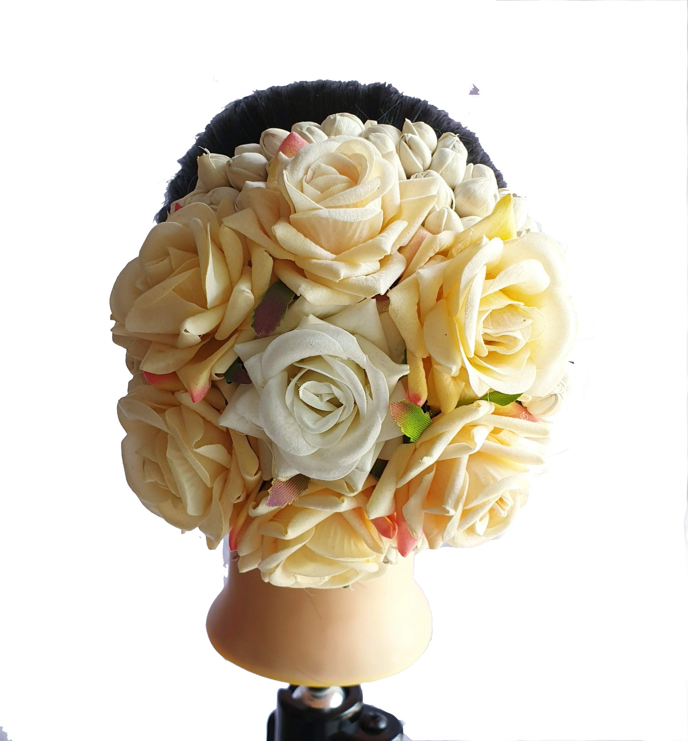 Foreign Holics Hair Styling Accessories Bridal Big Flowers Wedding Hair Gajra for Women 1