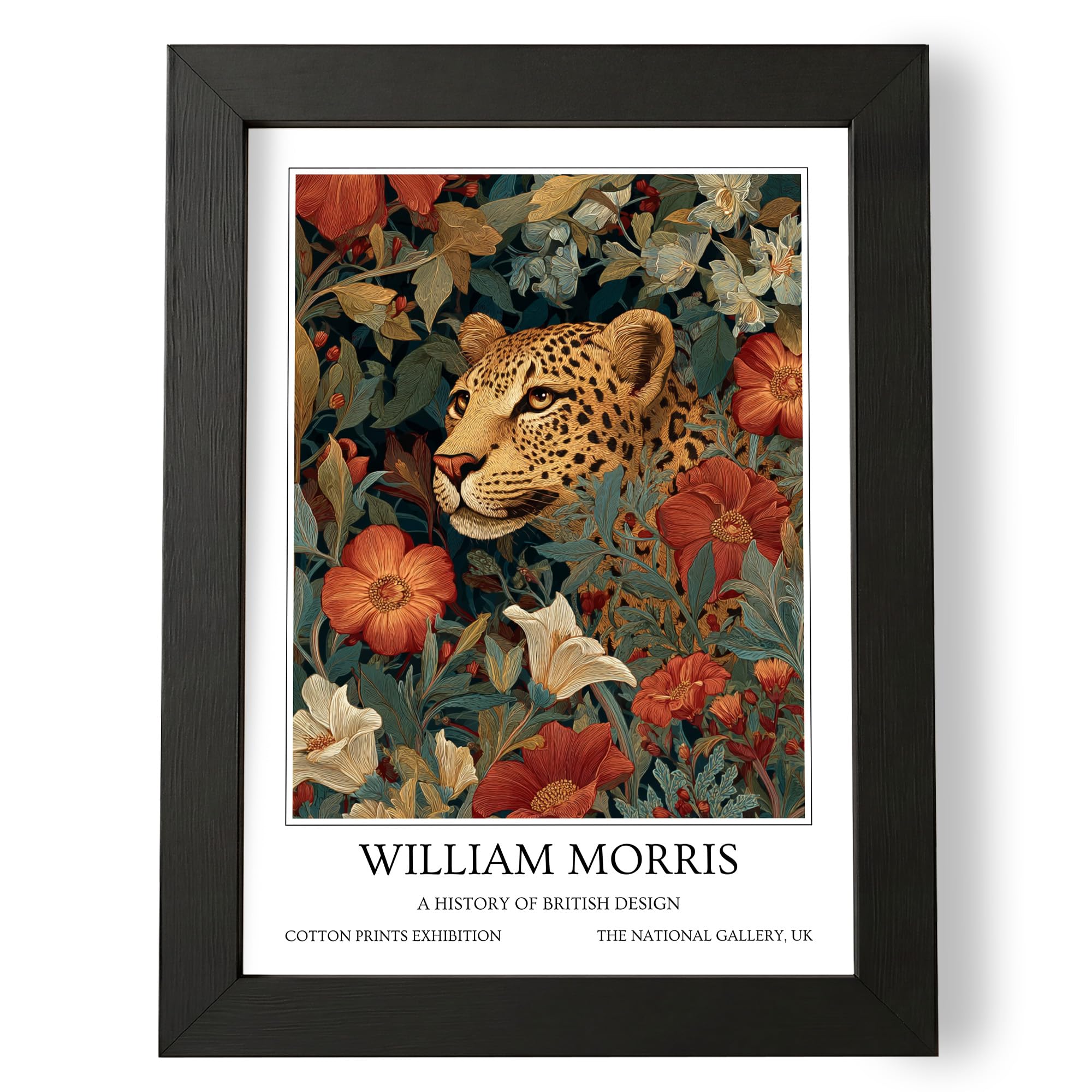 Fans Favourites William Morris - Vintage Art Noevua British Prints, Botanical Wall Art, A History of British Design Collection (Cheetah, A3, Unframed) — image 1