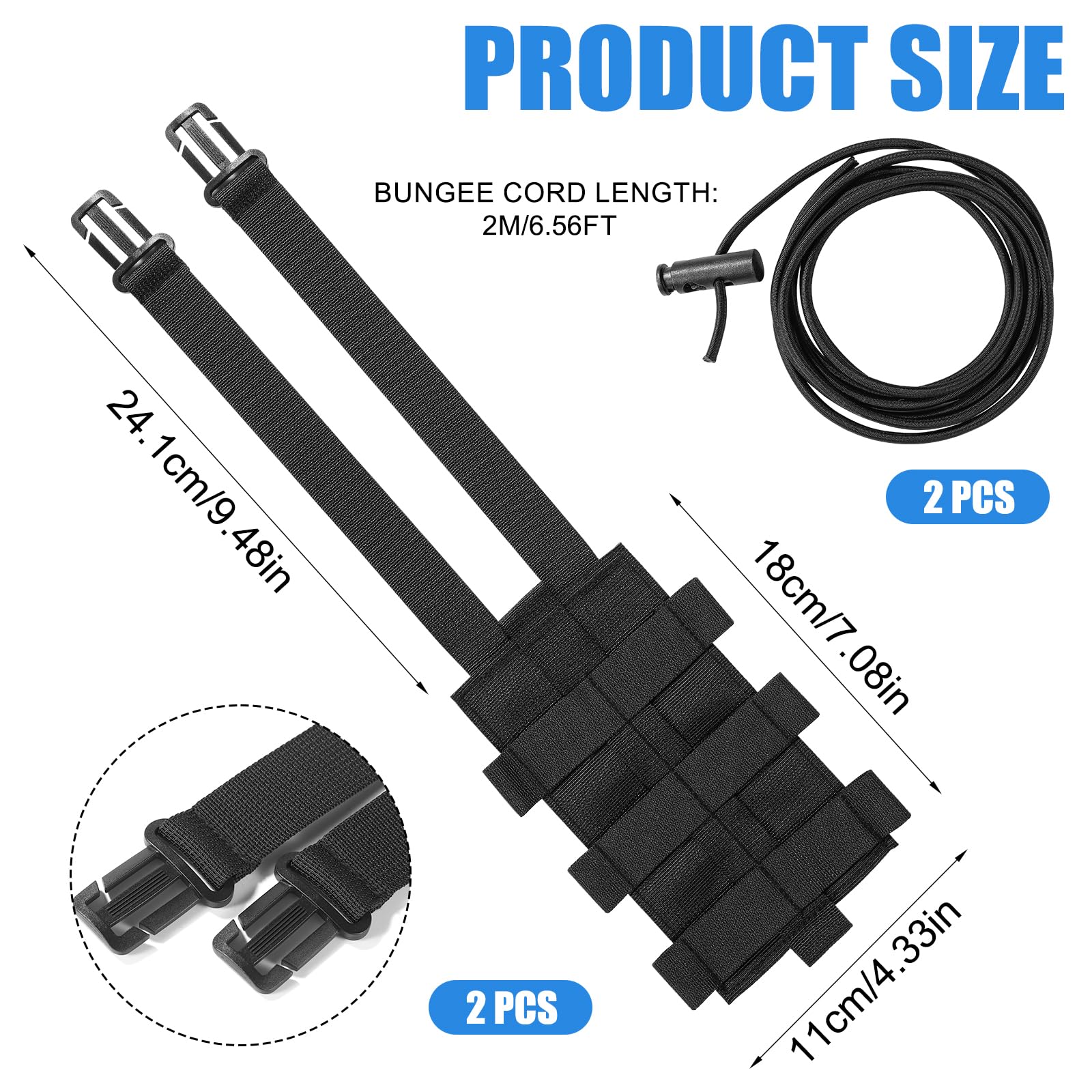 2pcs Porte-Bouteille Molle, Sac Transport Bouteille Sport Molle Nylon 1000D Avec Cordon Serrage En Maille, Porte-gobelet Molle Pratique Pour Le Camping En Plein Air (Noir