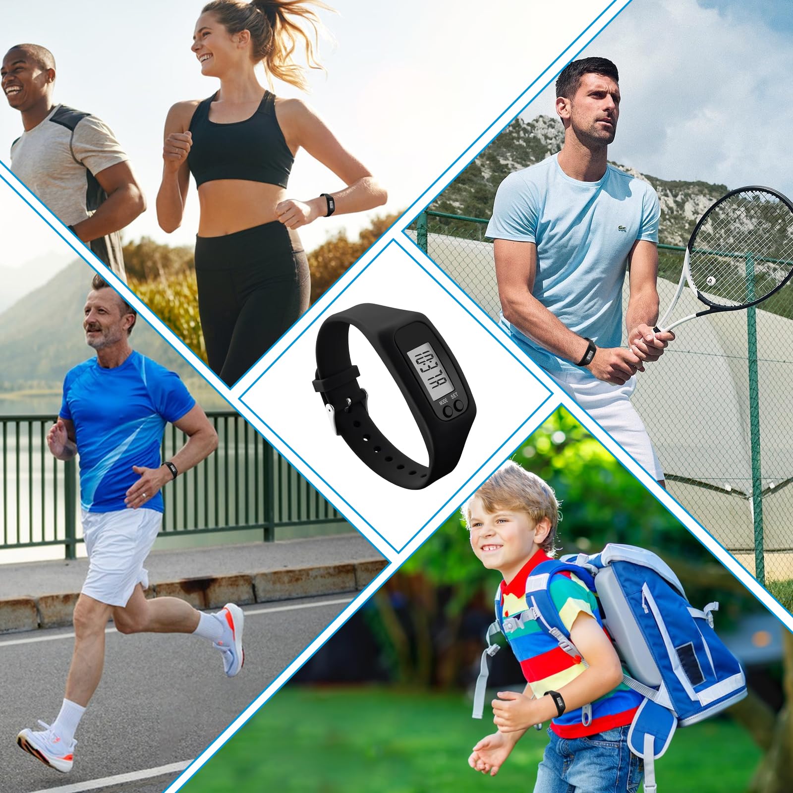 Mini Podometre électronique 3D, Podomètre Bracelet, Compteur de Pas, sans Application, Idéal pour La Marche, Le Fitness Et Les Trajets Quotidiens, Convient Aussi Bien Aux Hommes qu'aux Femmes