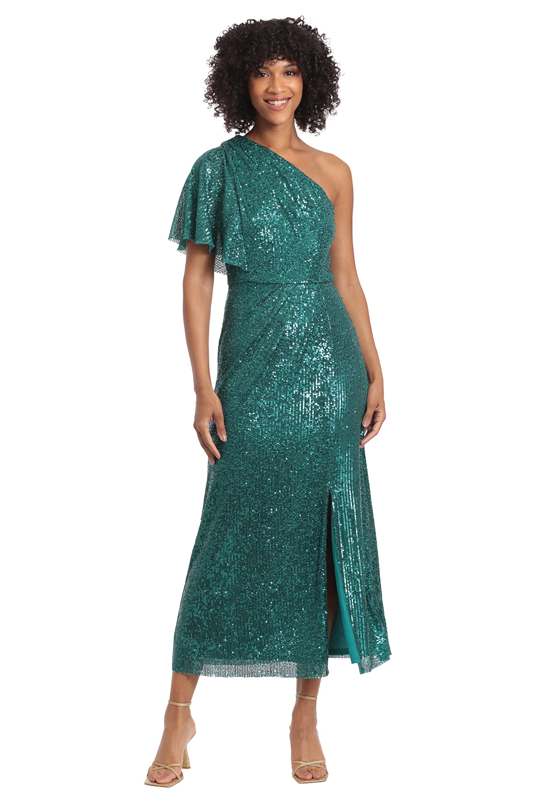 Maggy London Women's Holiday Sequin Dress Event Occasion Cocktail Party Guest of