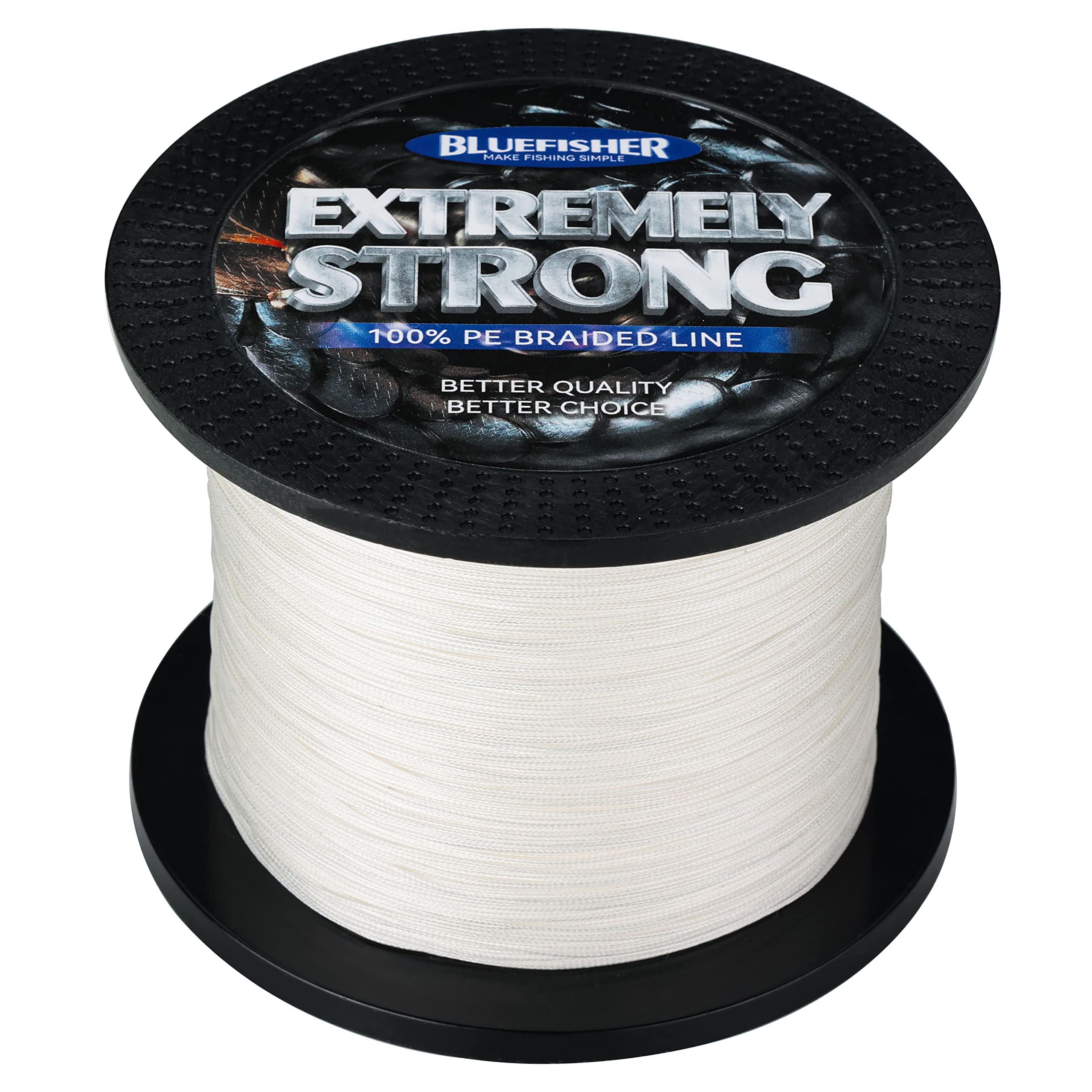 BLUEFISHERBraided Fishing Line - Extremely Strong - Zero Stretch- Smaller Diameter 10LB-80LB 328Yds/546Yds