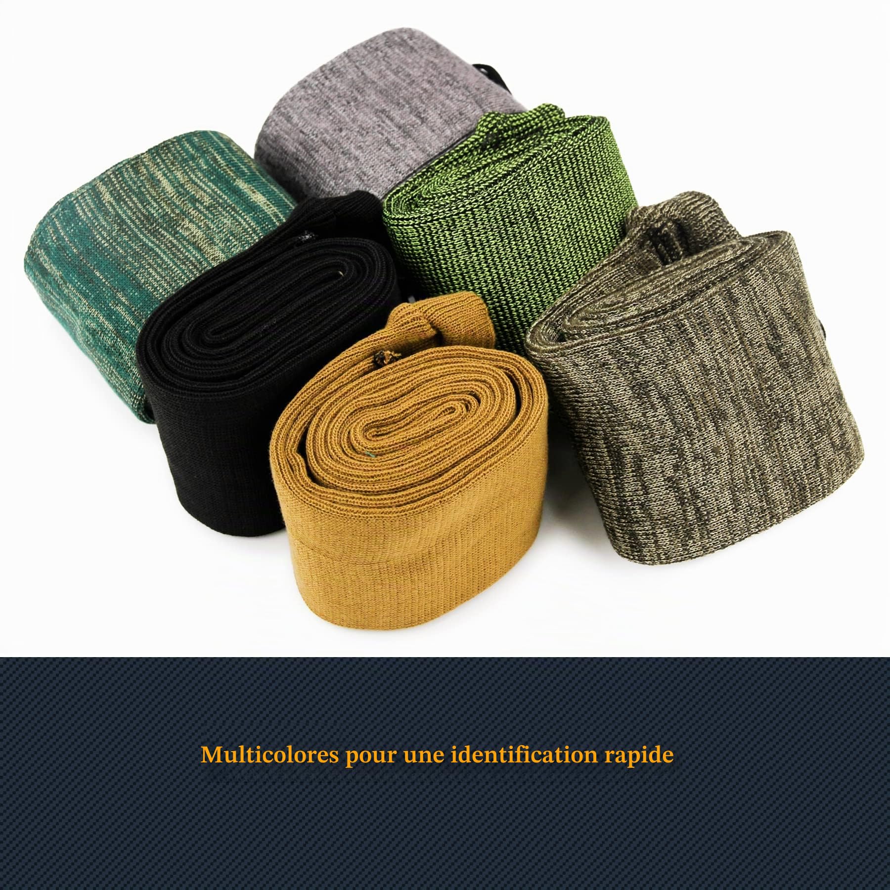 GUGULUZA Lot de 6 chaussettes pour armes longues - En silicone traité à l'huile - 132 cm