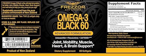 Miniatura 2 de FREZZOR Aceite de mejillón con labios negros y verdes Omega 3, 53 veces mayor potencia para una comodidad y movilidad superiores en las