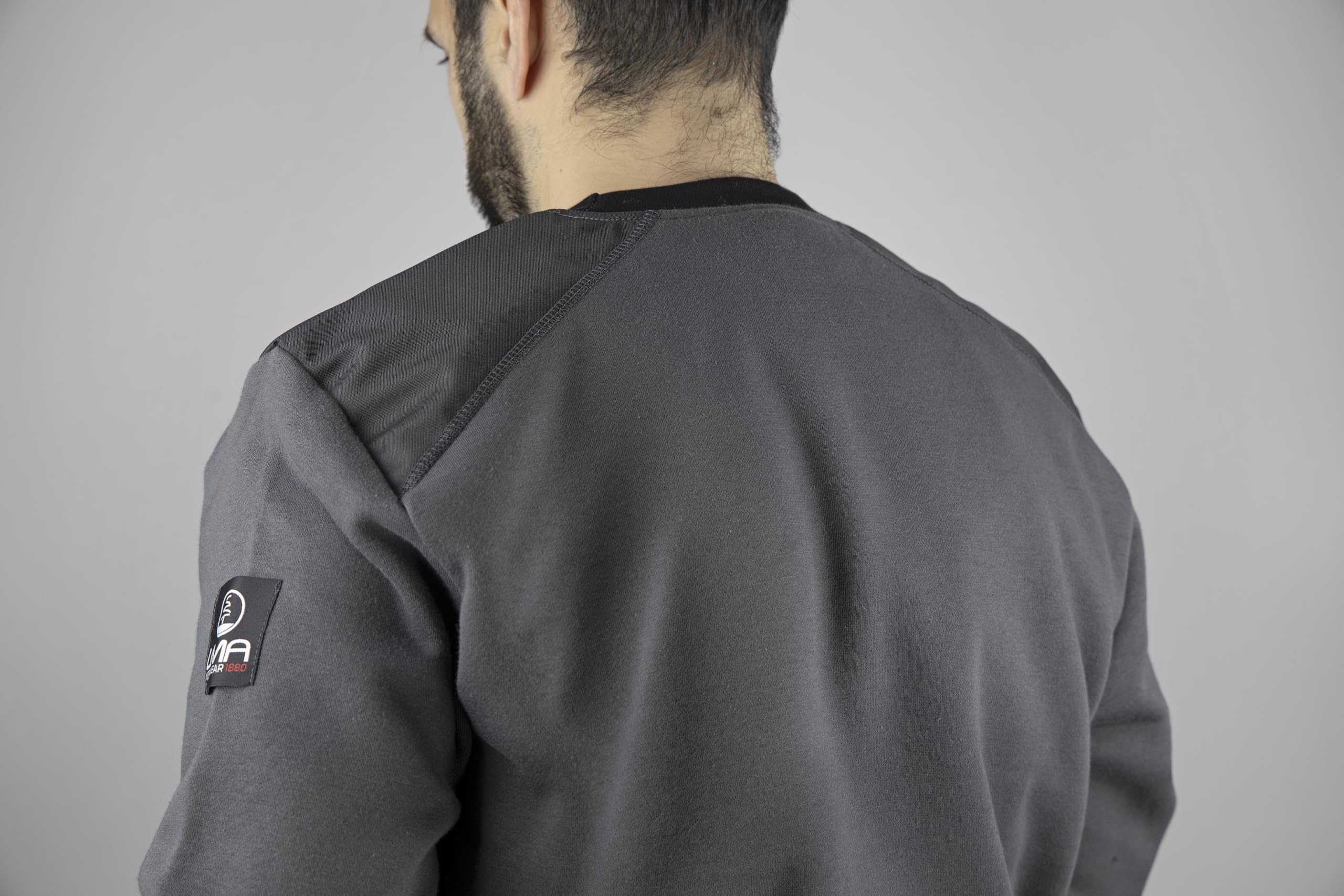 LMA Sweat de Travail col Rond BUCAREST - Gris Charcoal/Noir XL - 5 - Vêtements de Travail