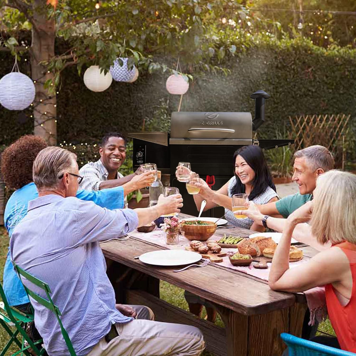 Z GRILLS 8 in 1 Wood Pellet Grill & Smoker, Auto Temperature Control, 572 Sq In Cooking Area, Direct Flame Access, 600D3E : Patio, Lawn & Garden