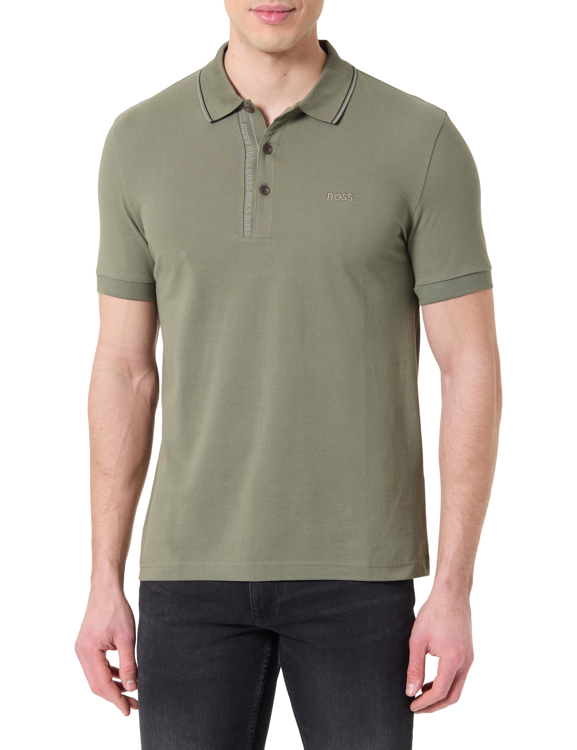Boss Men's Dark Beige 257 Polo Shirt, Xl