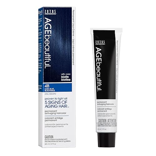 AGE beautiful - Liqui Creme- Tinte permanente para el cabello, 100% cobertura de canas, antienvejecimiento, biotina para cabello más grueso y con