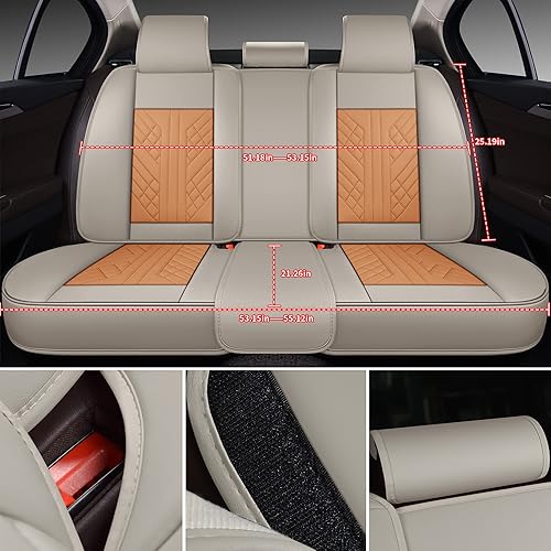 Miniatura 25 de GXT Bench Seat Cover, Premium Faux Leather Bench Seat Covers for Trucks - Universal Fit for Most Sedans SUV Pick-up Truck, Durable for Long Lasting