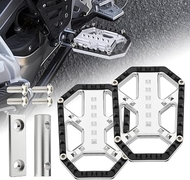 Motorcycle Wide Foot Rest Pegs 6061 Aluminum Extender Pedal Replacement for BMW 2017-up G310GS & F750GS, 2021-up F850GS & S1000XR, 2013-up R1200GS, 2019-up R1250GS