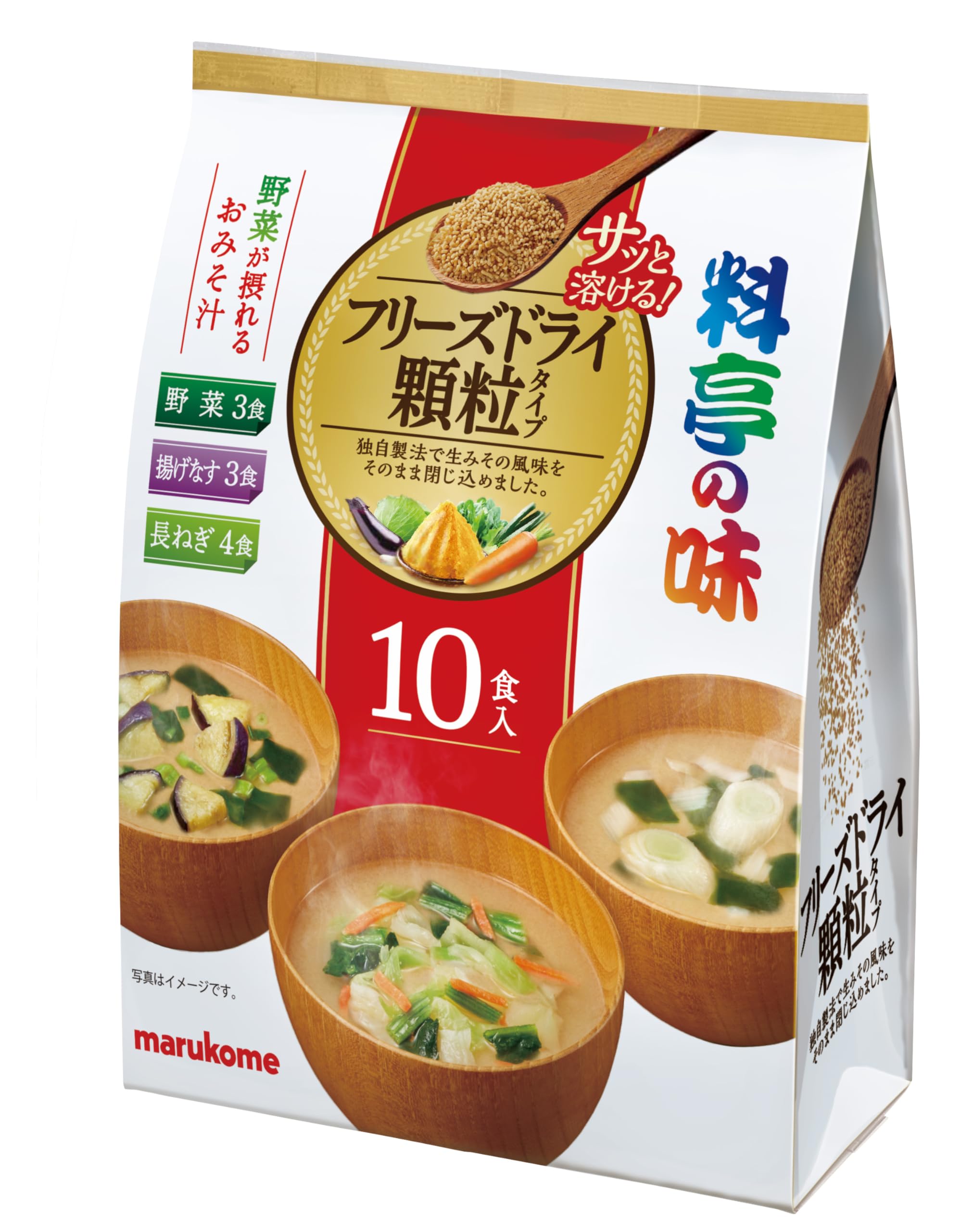 マルコメ フリーズドライ 顆粒 料亭の味 アソート 即席味噌汁 10食×3個 熱中症対策・栄養補給にも商品画像