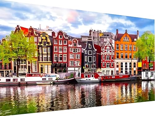 Miniatura 69 de Yunnuo Kits de arte de diamantes para adultos, pintura de diamantes de playa con luz de luna para principiantes, pintura de taladro completo