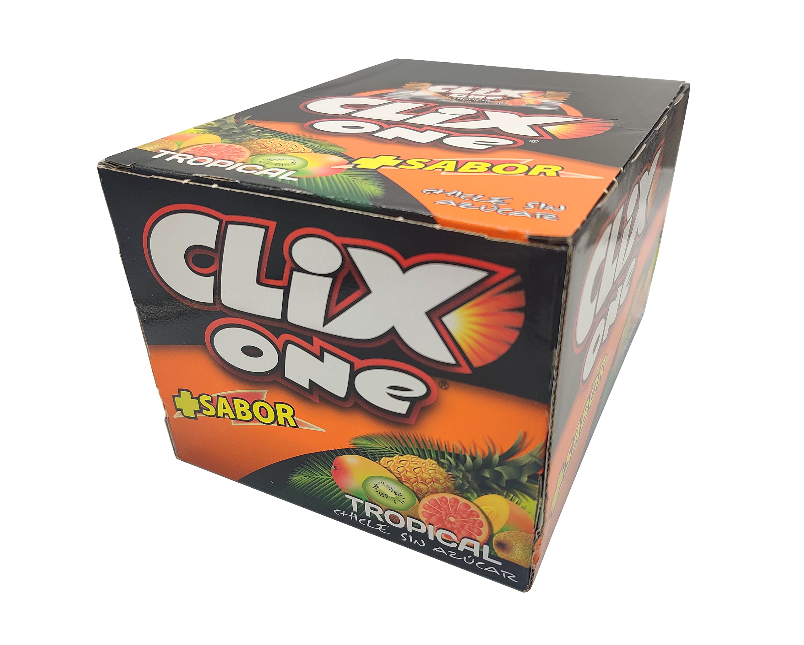 CLIX ONE TROPICAL Chicle sin azúcar Caja 200 unidades