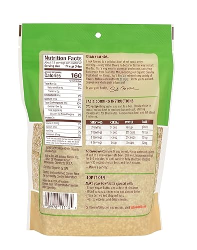 Miniatura 2 de Bob's Red Mill CEREAL BKWHT CRMY ORG HOT, 18 onzas, paquete de 4