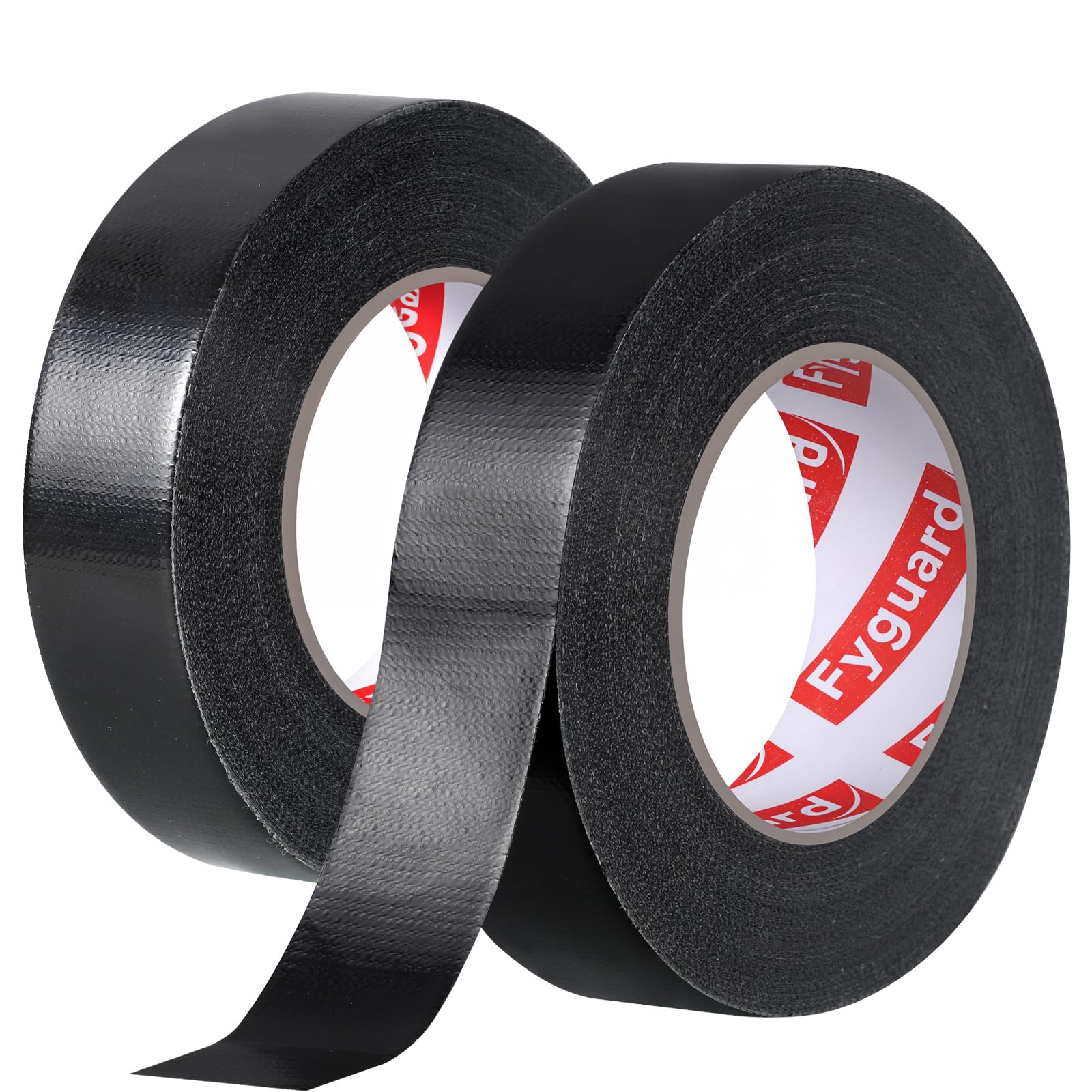 2 rotoli di nastro schermato, 25 mm x 100 m, nastro schermato nero, nastro di riparazione 210 μ impermeabile per riparare, fissare, legare, rinforzare, sigillare (50 m/rotolo)