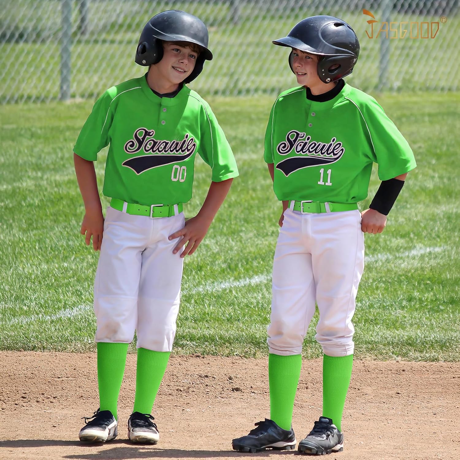 Baseball Socks and Belt for Youth Adult Softball Socks Combo Elastic Waist Belt for Men Kids Boys Girls Women JASGOOD - Image 2