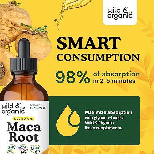 Miniatura 4 de Gotas líquidas de raíz de maca, tintura orgánica de raíz de maca para hombres y mujeres, extracto líquido de raíz de maca peruana, suplemento