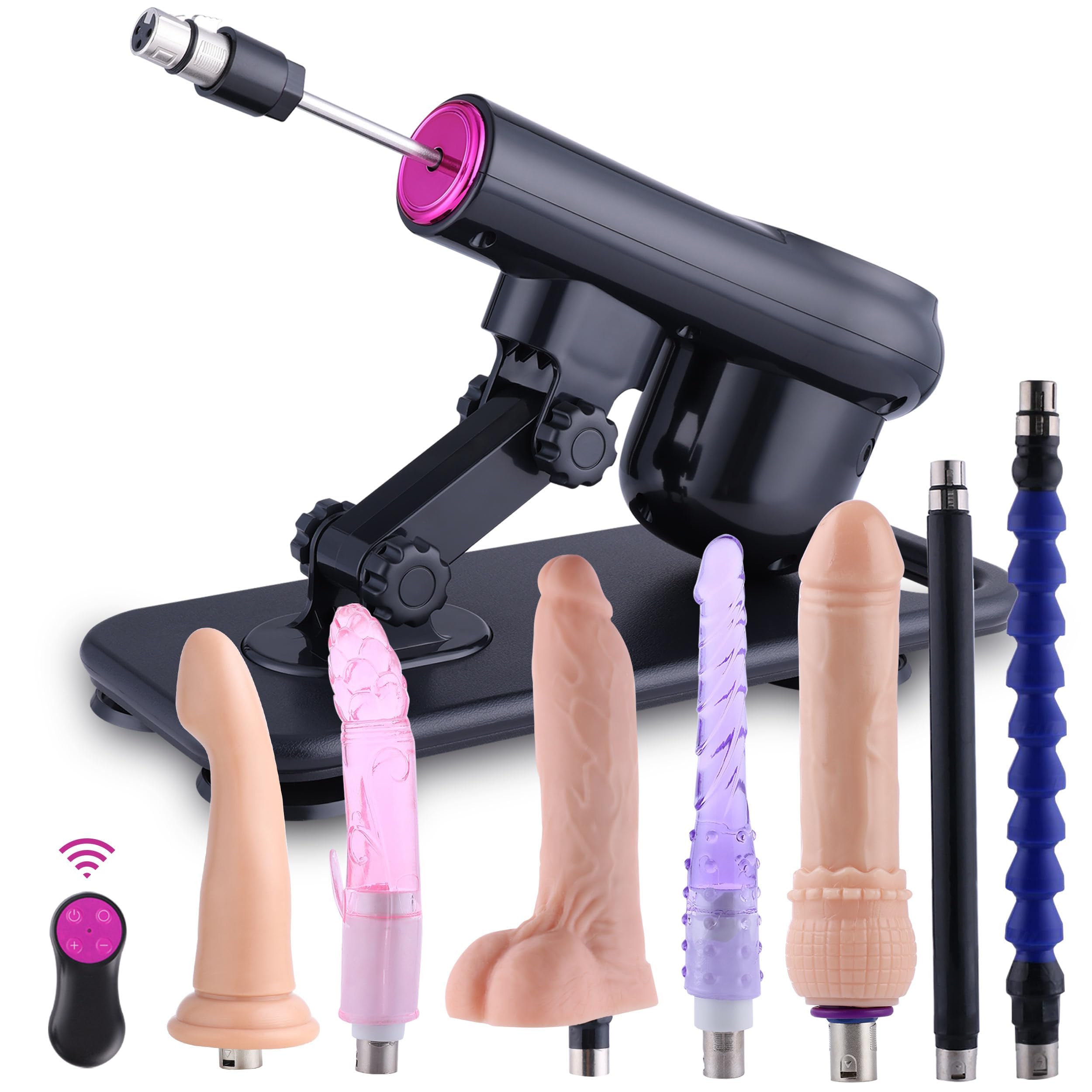 Sex Machine Dildo Machine for Women,Fuck Machine with Powerful Suction Cups,Thrusting Machine with 3Xlr Connector,Thrusting Machine with 8 Attachments Sex Toys: Flesh Accessories