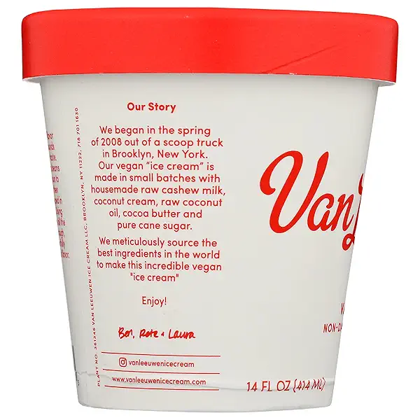 VAN LEEUWEN Vanilla Bean Vegan Ice Cream, 14 FZ 6
