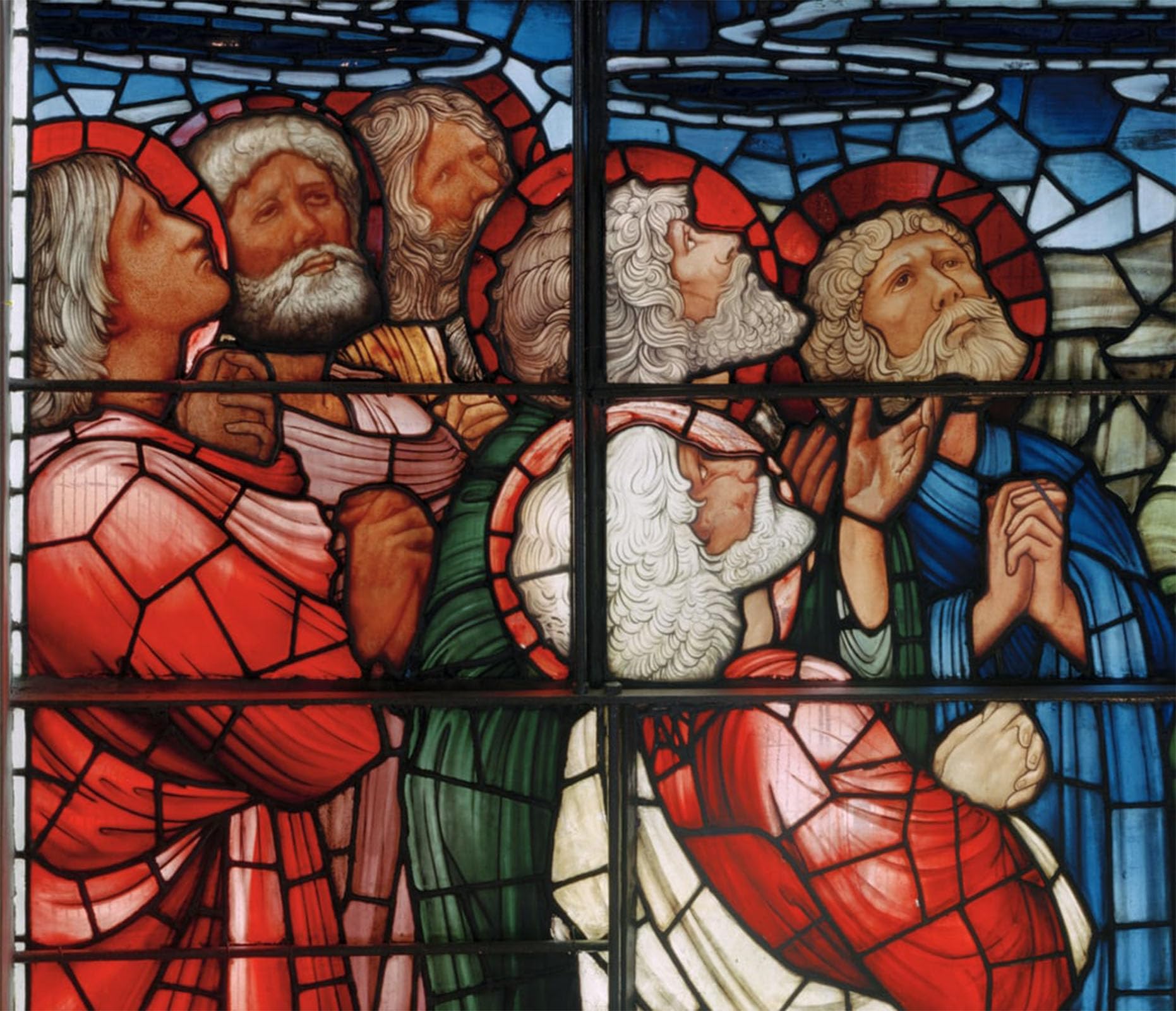 SERENDIPITP Retro Picture Poster Wall Art Pictures Painting the Ascension Window Detail by Edward Burne Jones Wall Art Canvas Print for Wall Decor 60x90cm