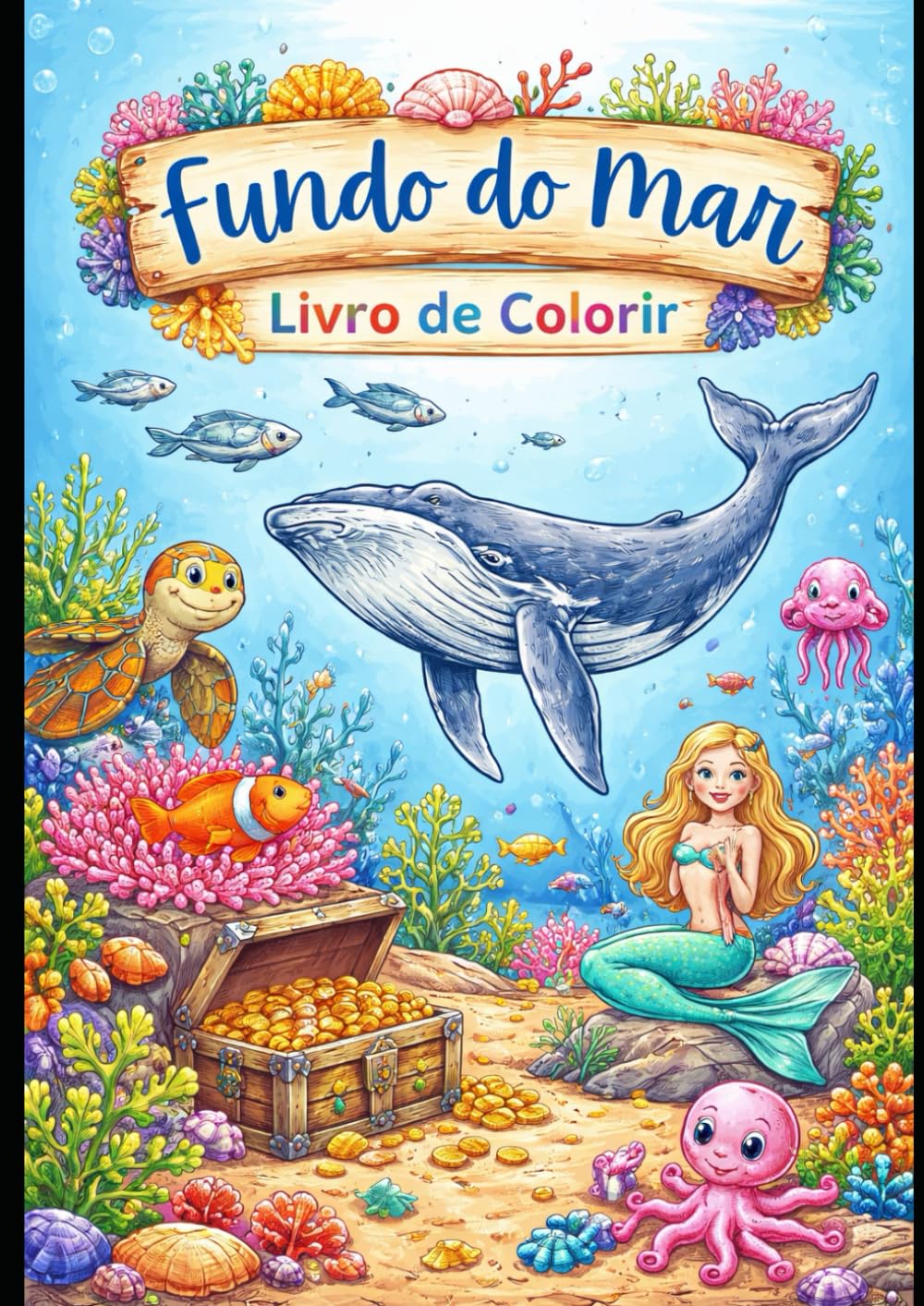 Fundo do mar para colorir