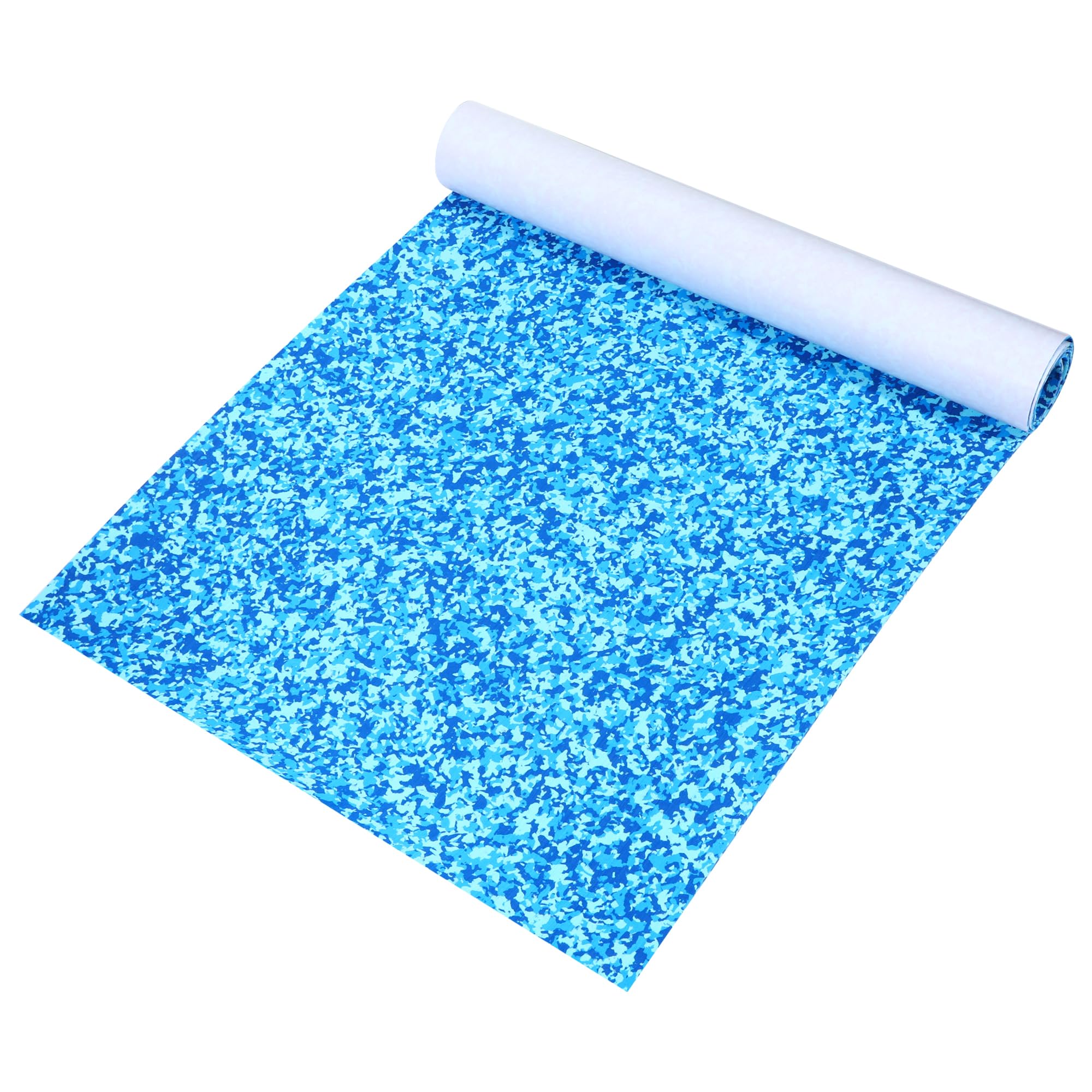 X AUTOHAUX 94.5"x35.4" EVA Faux Teak Decking Sheet Mat Non-Slip Self-Adhesive Camouflage Ocean Pattern for Boat Yacht Marine Deck Pad Car Trunk Flooring Carpet