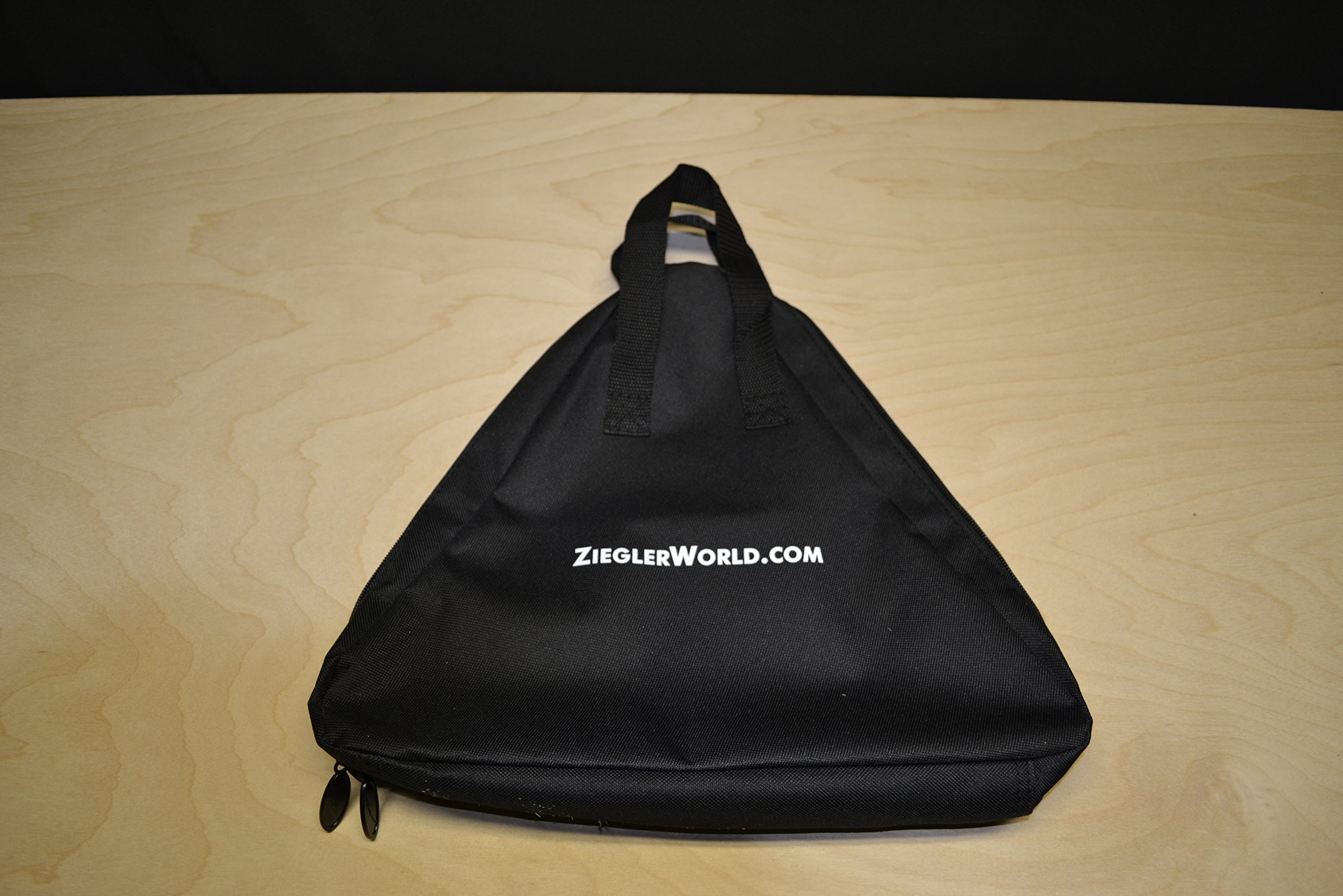 Zieglerworld Table Shuffleboard Bowling Brown Pins - Pinsetter - Rules Booklet Scoring Chart & Storage Carrier Bag