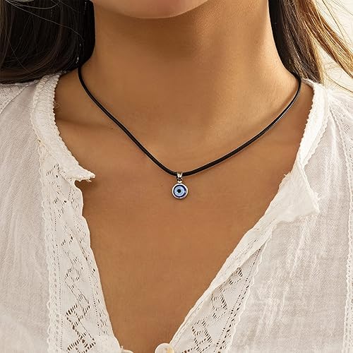 Miniatura 6 de VIBILIA Evil Eye Necklace Sun Pendant Turkish Blue Eye Protection Lucky Necklaces Jewelry Gifts for Men Women (Sun) - Silver