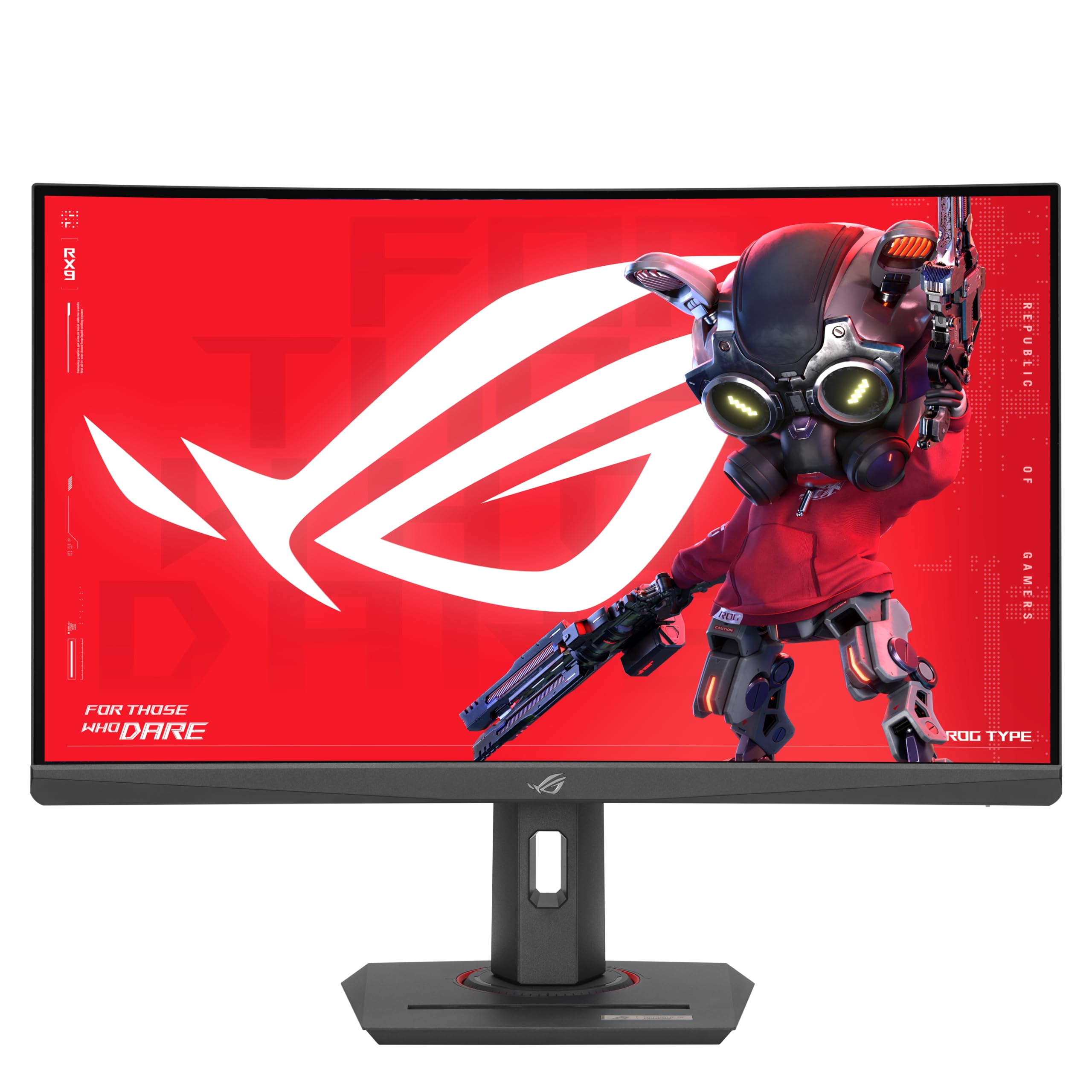 ASUS ROG Strix 27” 1440P HDR400 USB-C Curved Gaming Monitor (XG27WCS) - QHD (2560 x 1440), 180Hz, 1ms, Fast VA, 125% sRGB, DCI-P3 95%, ELMB Sync, FreeSync, DisplayWidget, Tripod Socket, 3yr Warranty