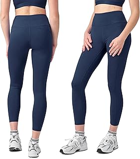 Sport Leggings Damen- Blickdicht, High-Waist-Bund, elastisch & mit Tasche - Gr. XS - 3XL - Sporthose, Yogahose, Sportleggins