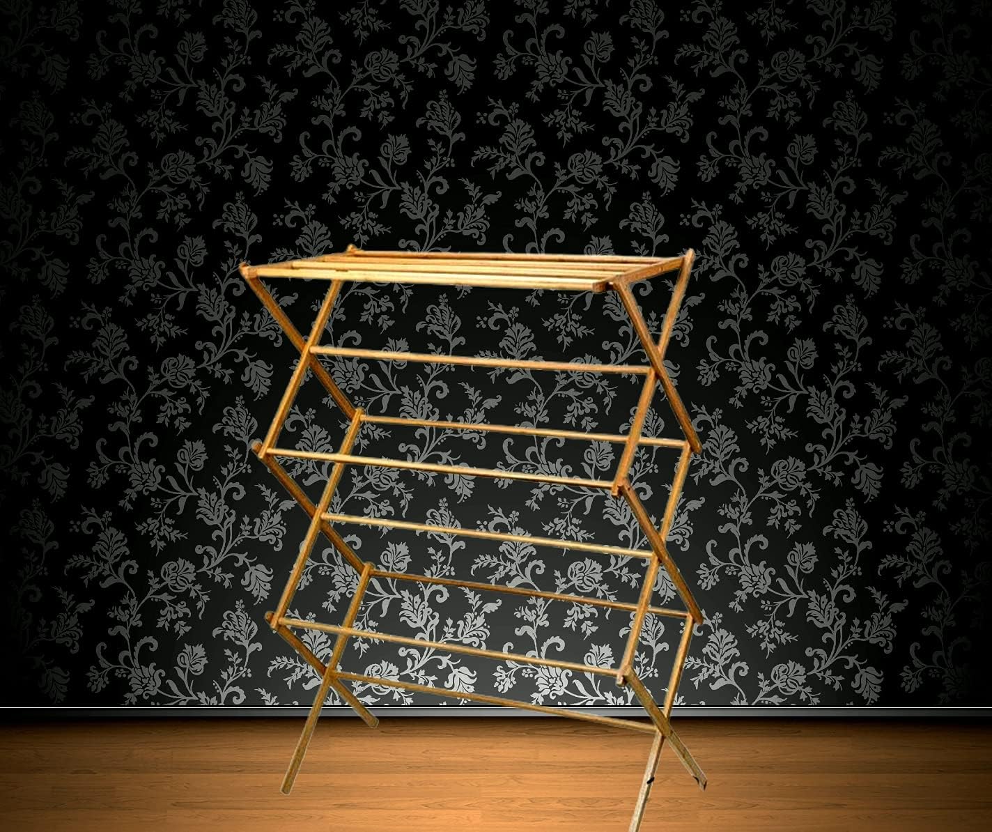 CHAUDHARY Traditional 3 Tier Wooden Airer Bamboo Clothes Drying Rack