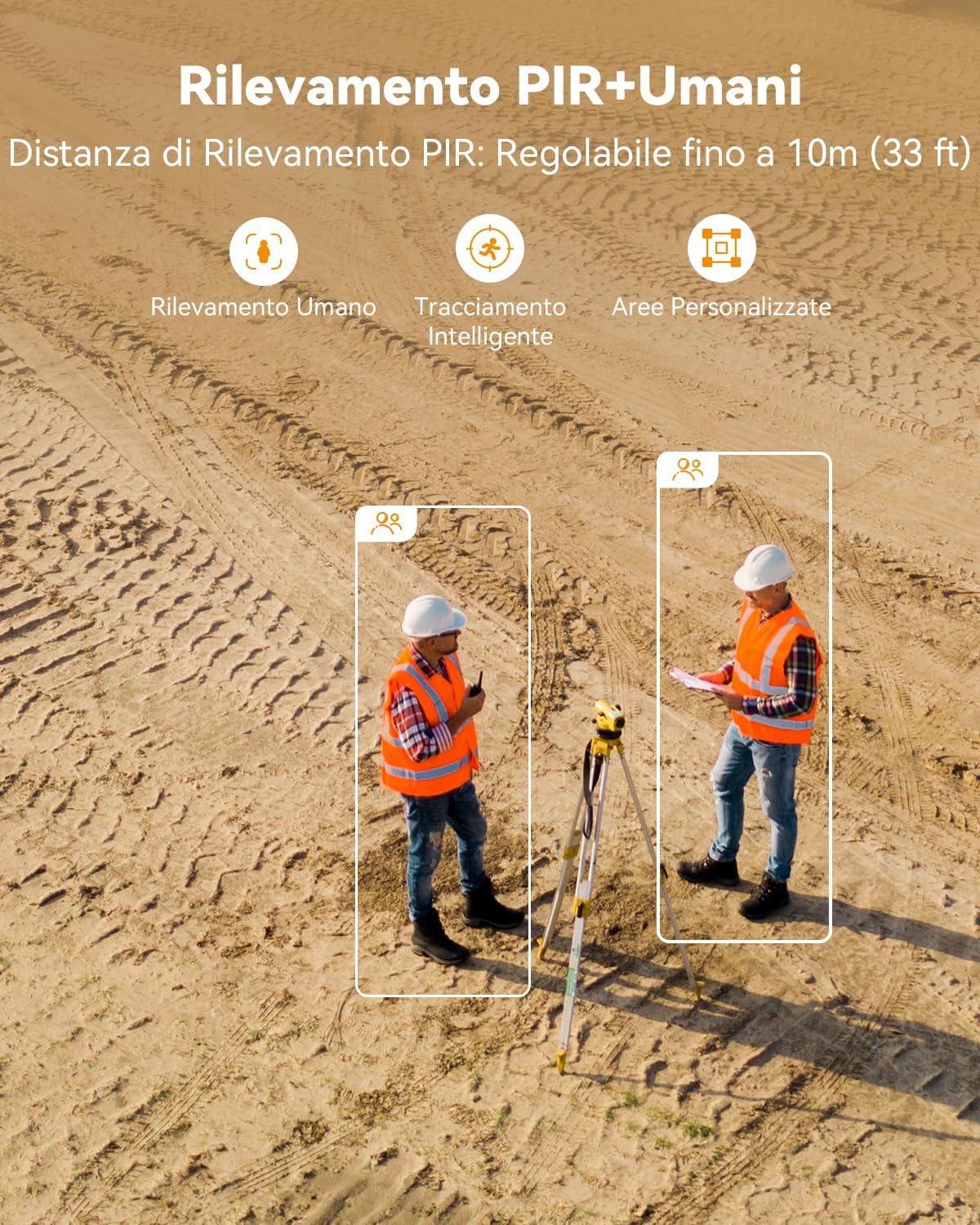 Imou 4G LTE Telecamera Esterno con Sim e 64GB Micro SD, 3K(3MP+3MP) Telecamera Senza WiFi con Doppio Obbiettivo, Visione Notturna a Colori, Rilevamento Umano/Veicoli, IP65, Crociera Automatica