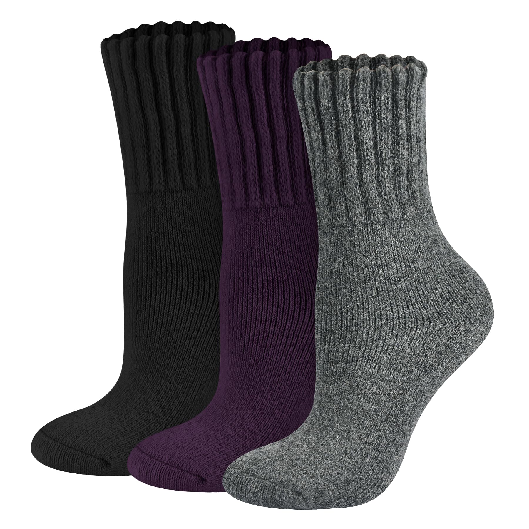 Boot Socks for Women Thermal Warm Socks for Men Winter Thick Hiking Crew Sock Women Youth 3/5 Pairs 5-10
