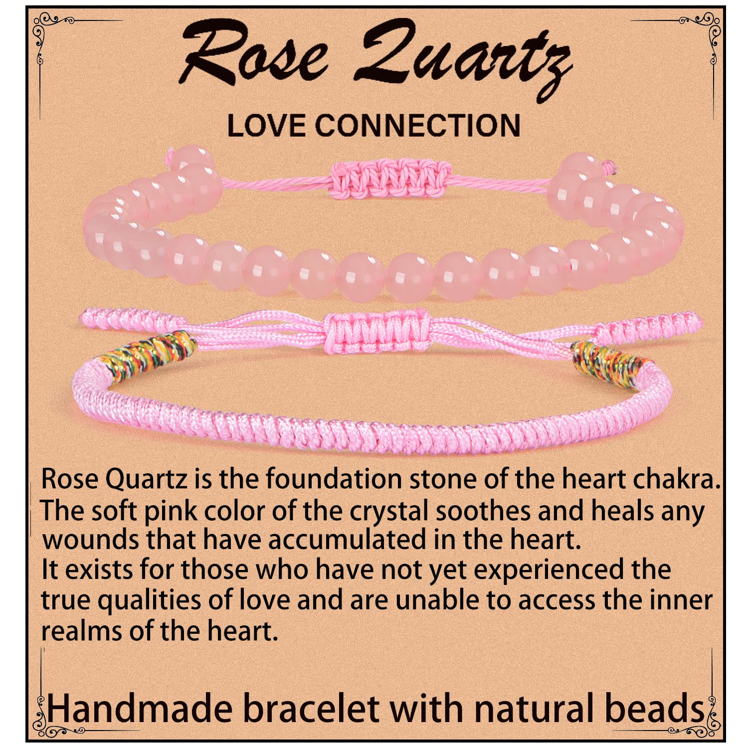 Pulsera LPBeads de cuarzo rosa de mm con pulsera Costa Rica Ubuy