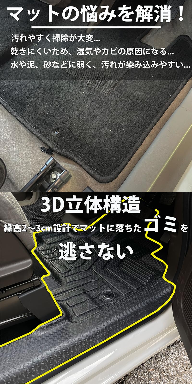Amazon | ランクルプラド 95系 95プラド 専用 3D フロアマット （一列 