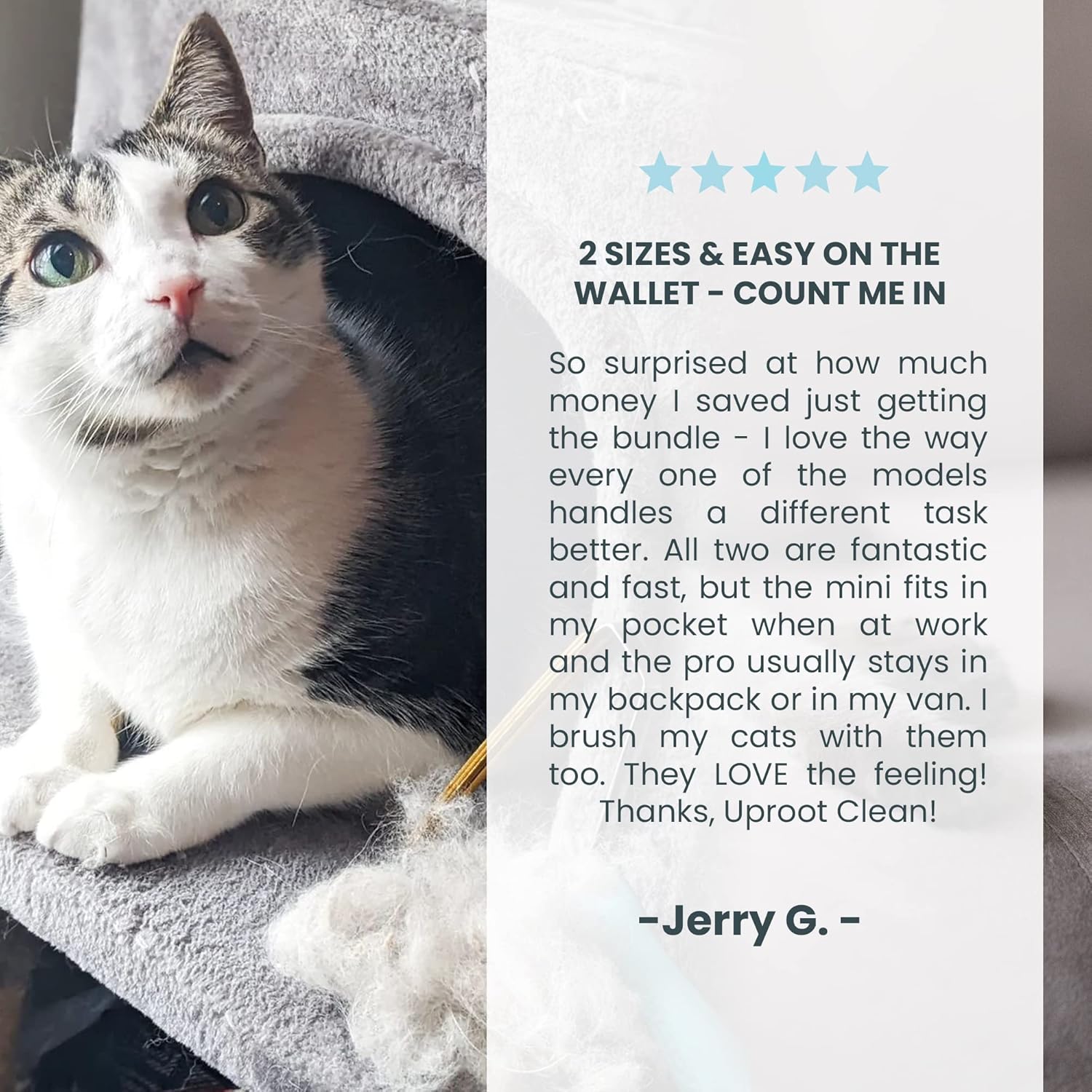 Uproot Clean Pet Hair Remover Bundle - 2 Multi Fabric Uproot Cleaner Dog Hair Remover and Carpet Scraper Models - Easy Cat Hair Remover & Pet Hair Remover for Carpets, Clothes & Rugs - Gets Every Hair : Pet Supplies