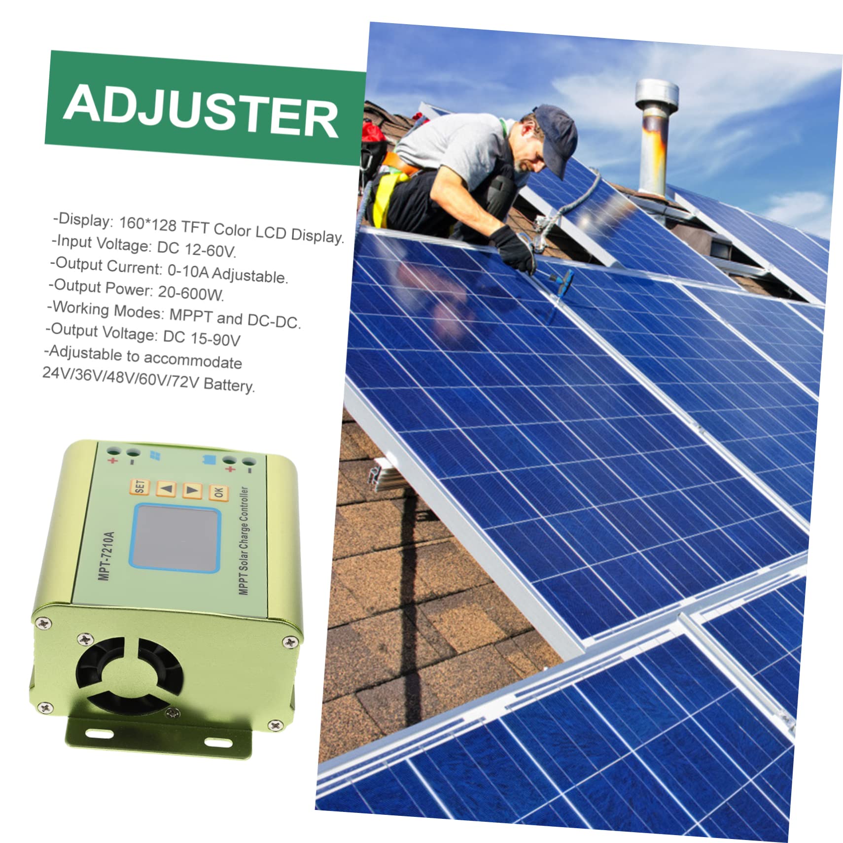 HANABASS Regolatore Di Carica Solare Display Lcd Supporto Multifunzione Guscio Design Ad Alta Velocità Potenza in Uscita Per Pannelli Solari Da Controllo Termico Avanzato