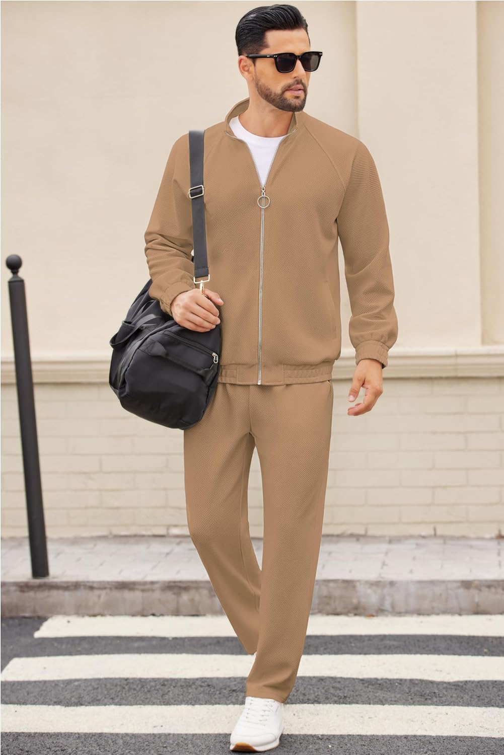 COOFANDY Mens 2 Piece Tracksuit Casual Sweatsuits Full Zip Track Suits Jogging Athletic Suit Sets - Image 4