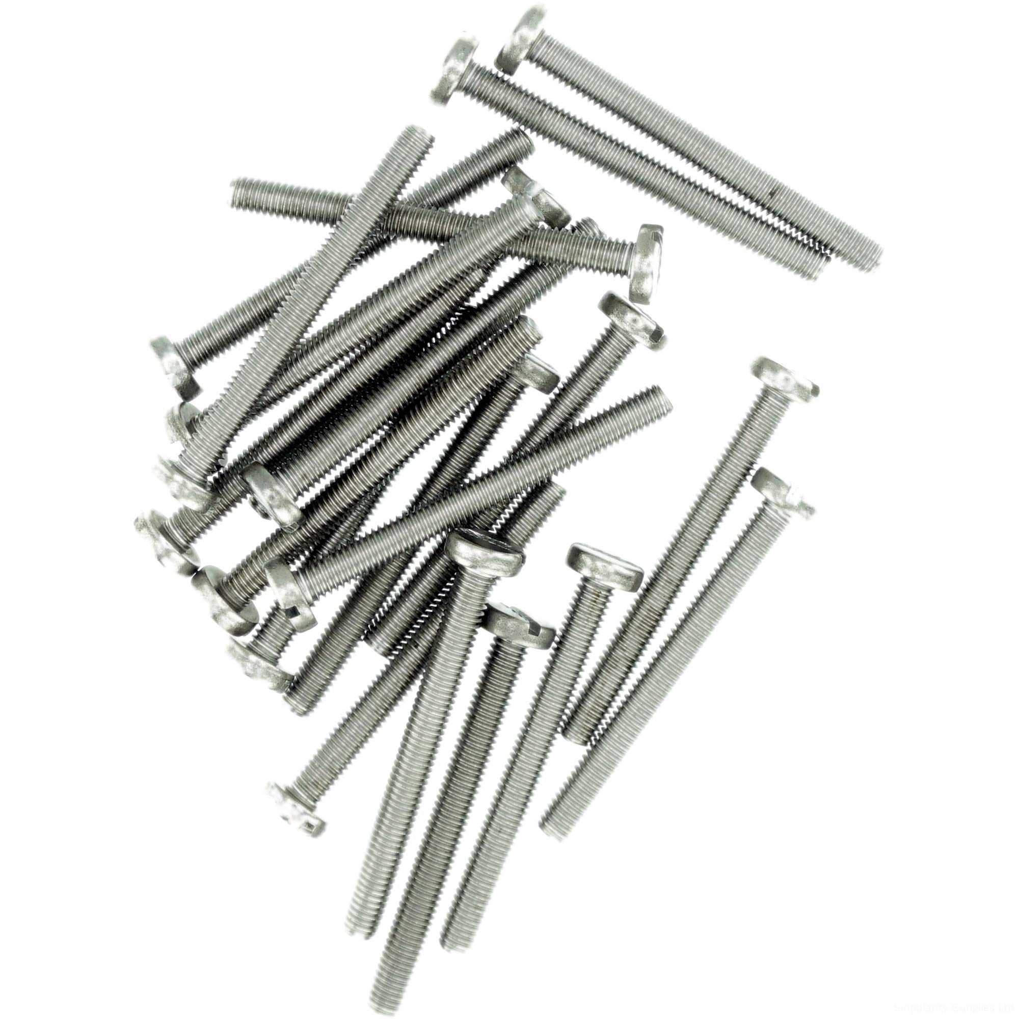 Vite A Macchina Pozi M3.5x20mm In Acciaio Inox A2 | Confezione Da 20 Pezzi | Bullone Metrico Testa Piana