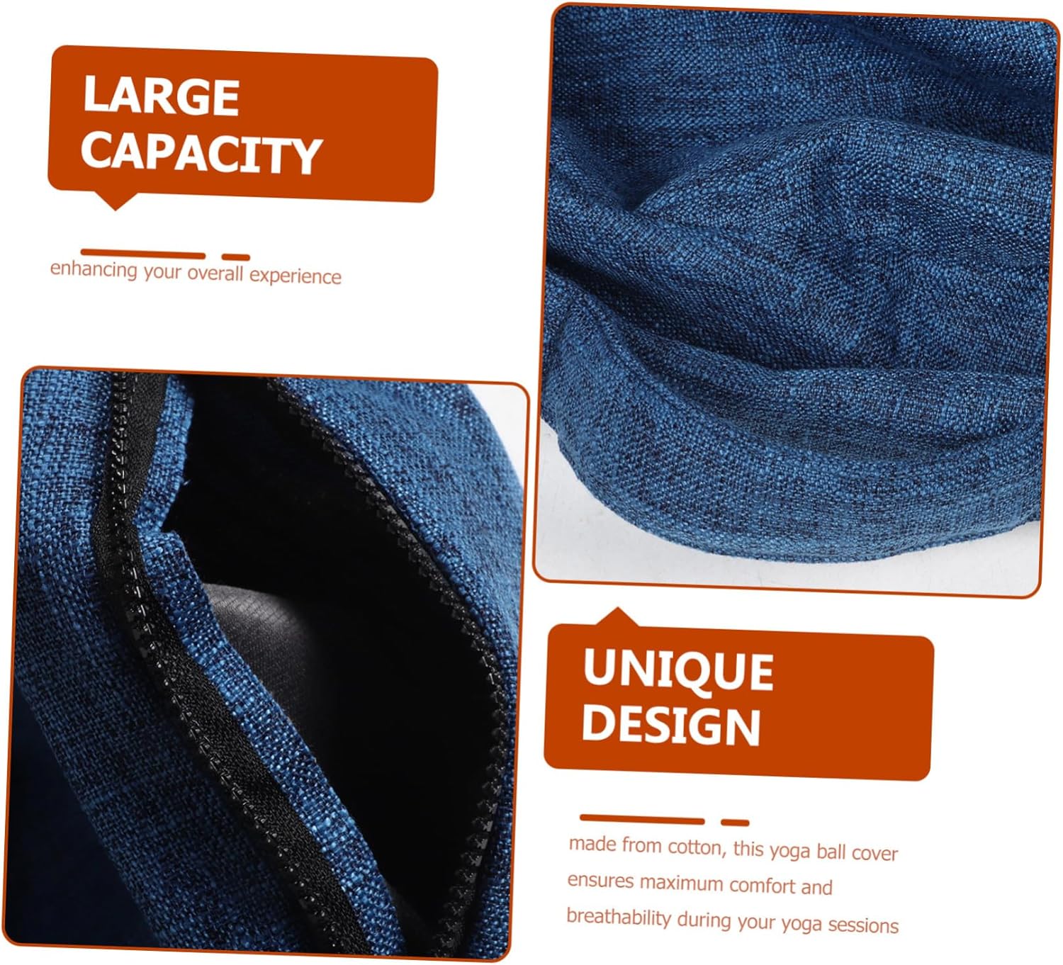 Cotton Yoga Ball Cover Breathable Skid Protector for Workout Ball Stylish Washable Yoga Accessories Comfortable Fit Decor Addition