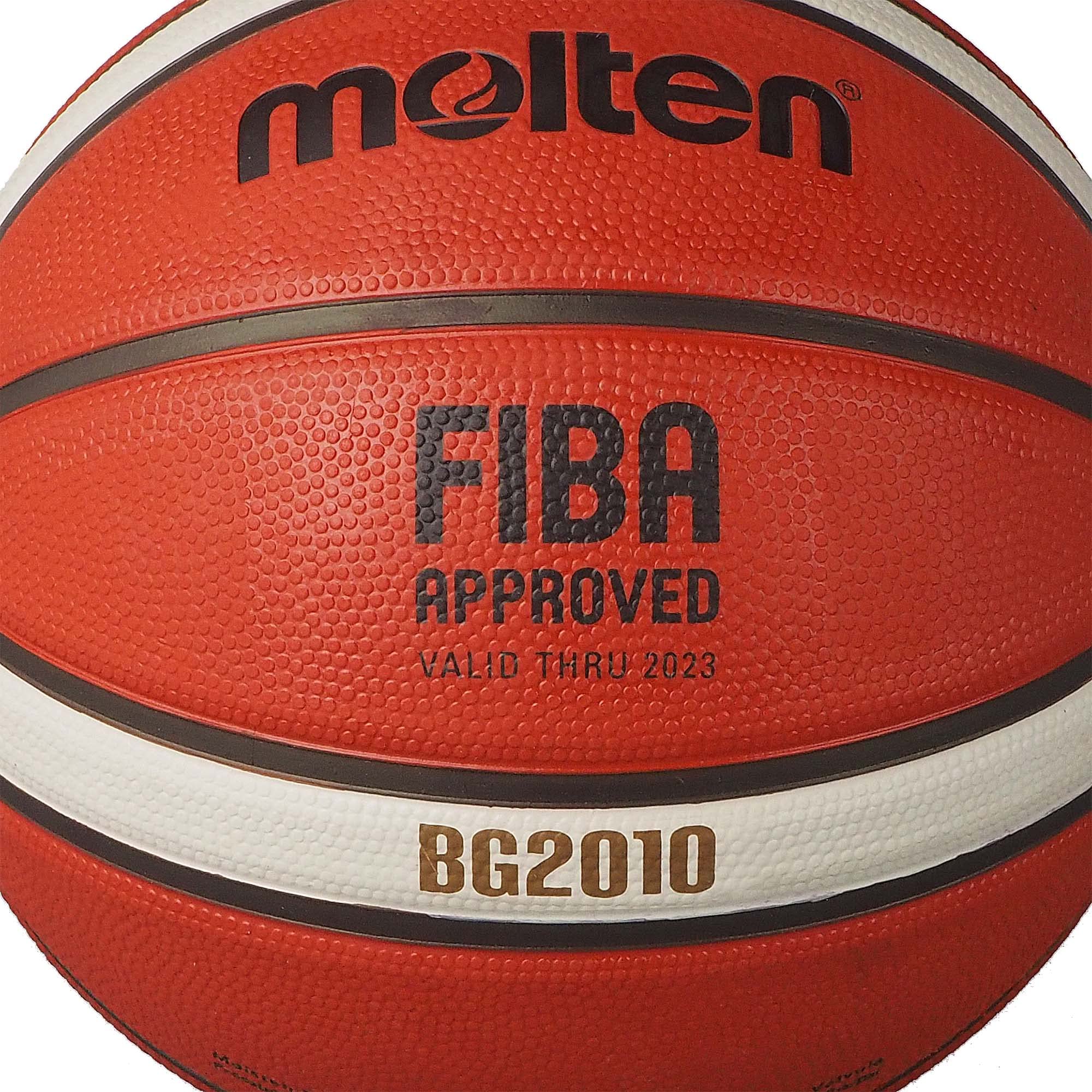 Molten Ballon de Basket BG2010 - Intérieur/extérieur - Approuvé par la FIBA - Caoutchouc de qualité supérieure