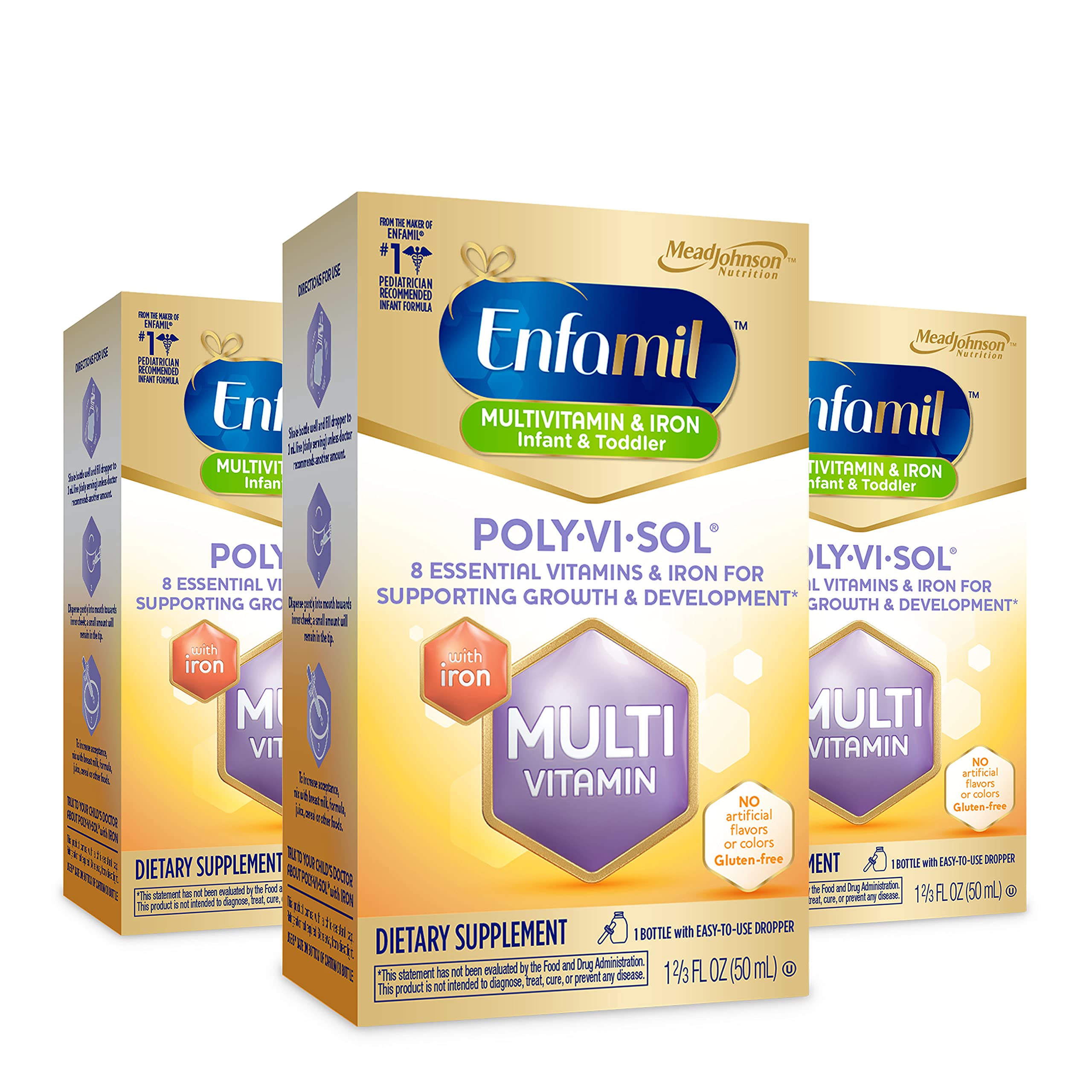 Enfamil Baby Vitamin PolyViSol with Iron Multivitamin Supplement