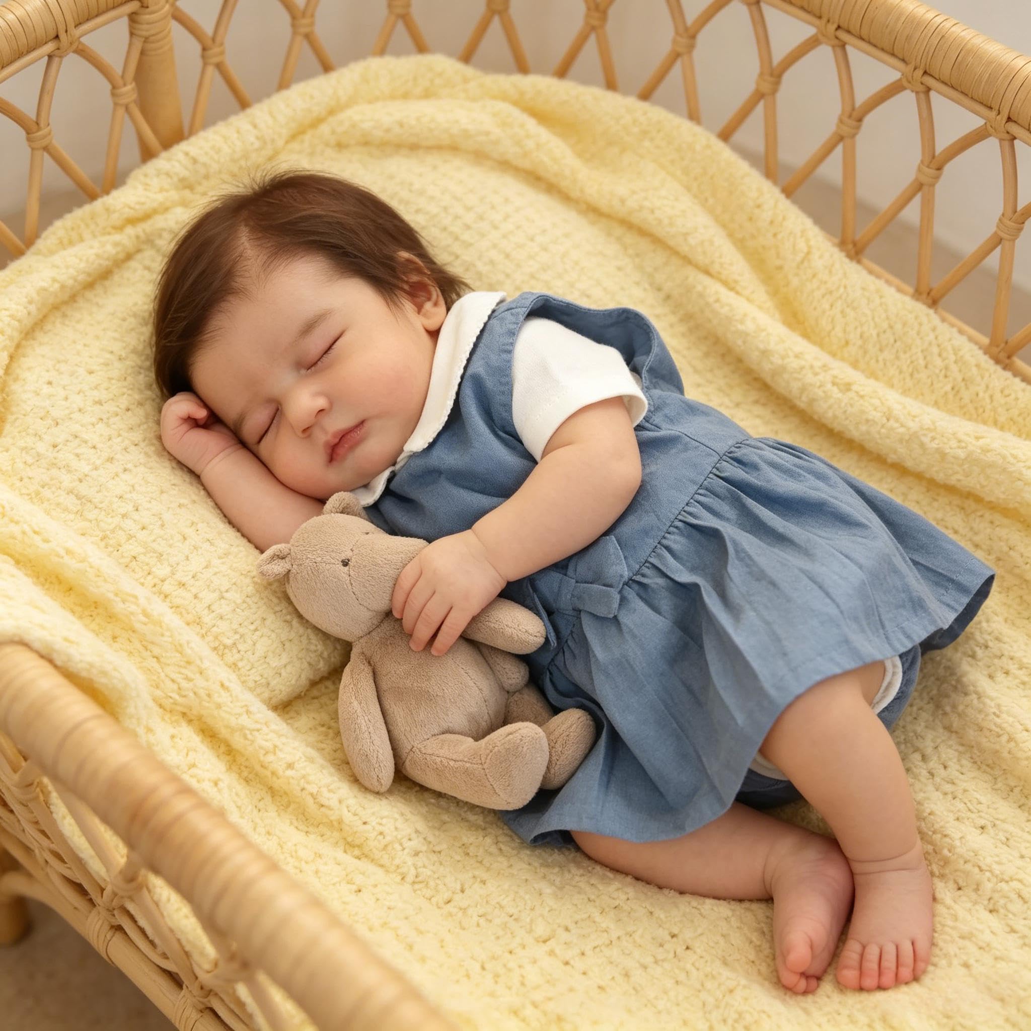 RXDOLL Reborn Baby Dolls silikonowe winylowe lalki na całe ciało, 50 cm, realistyczna lalka dla maluchów, realistyczna lalka noworodka, wodoodporne zabawki dla dzieci w wieku od 3 lat