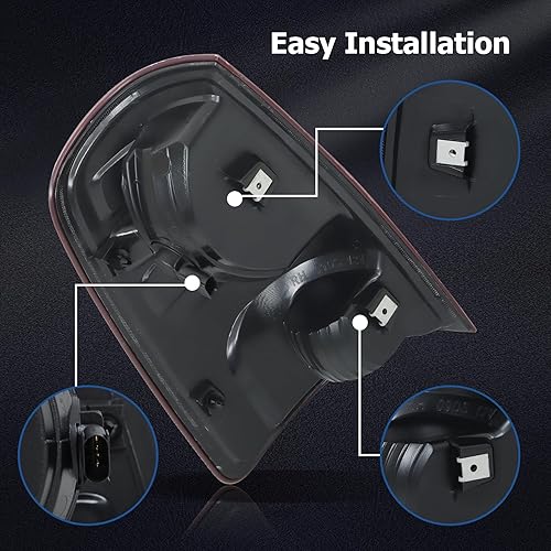 Miniatura 3 de WFLNHB 1 par de luces traseras de repuesto para Ram 1500 2500 3500 2009-2018 Conjunto de lámpara de luz trasera 55277415AF 55277414AF para lado del