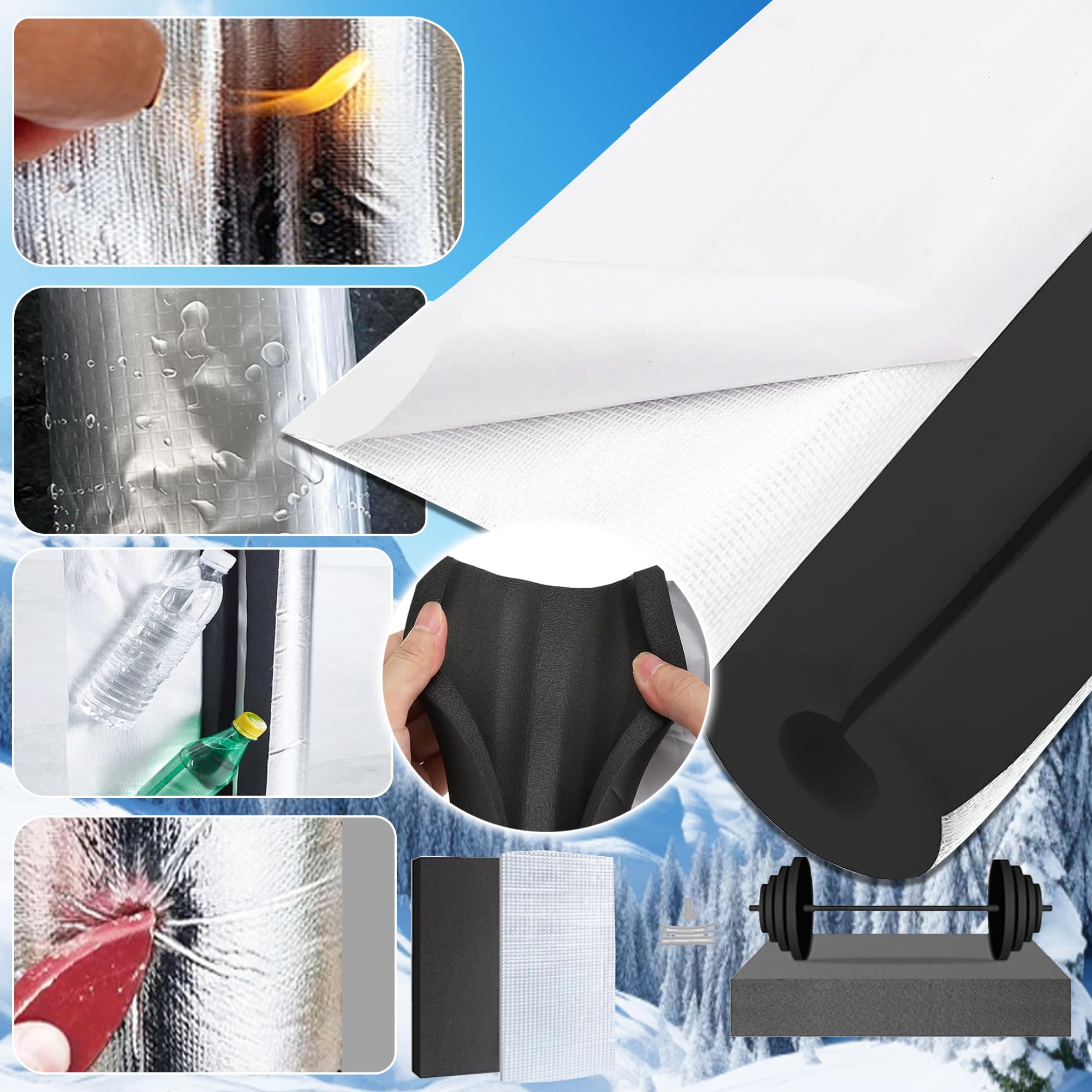 Coquilla Aislante De Papel De Aluminio Autoadhesivo Para Exteriores