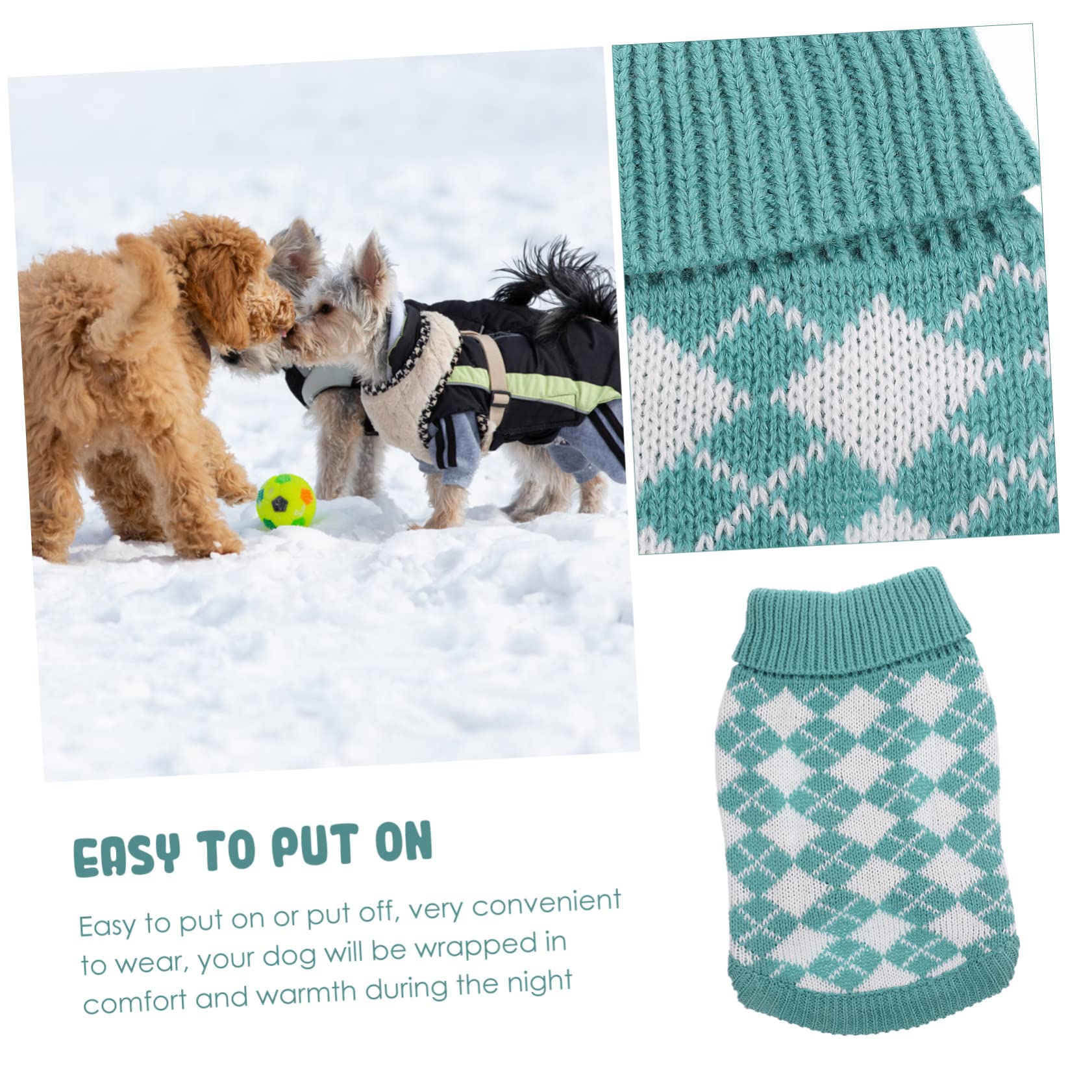 Sosoport 5pièces Pull pour Chien à Carreaux Vêtements Hiver pour Animaux De Compagnie Sweater Chaud Et Confortable pour Petits Et Chiens Look Adorable Et Stylé pour Animaux De Compagnie